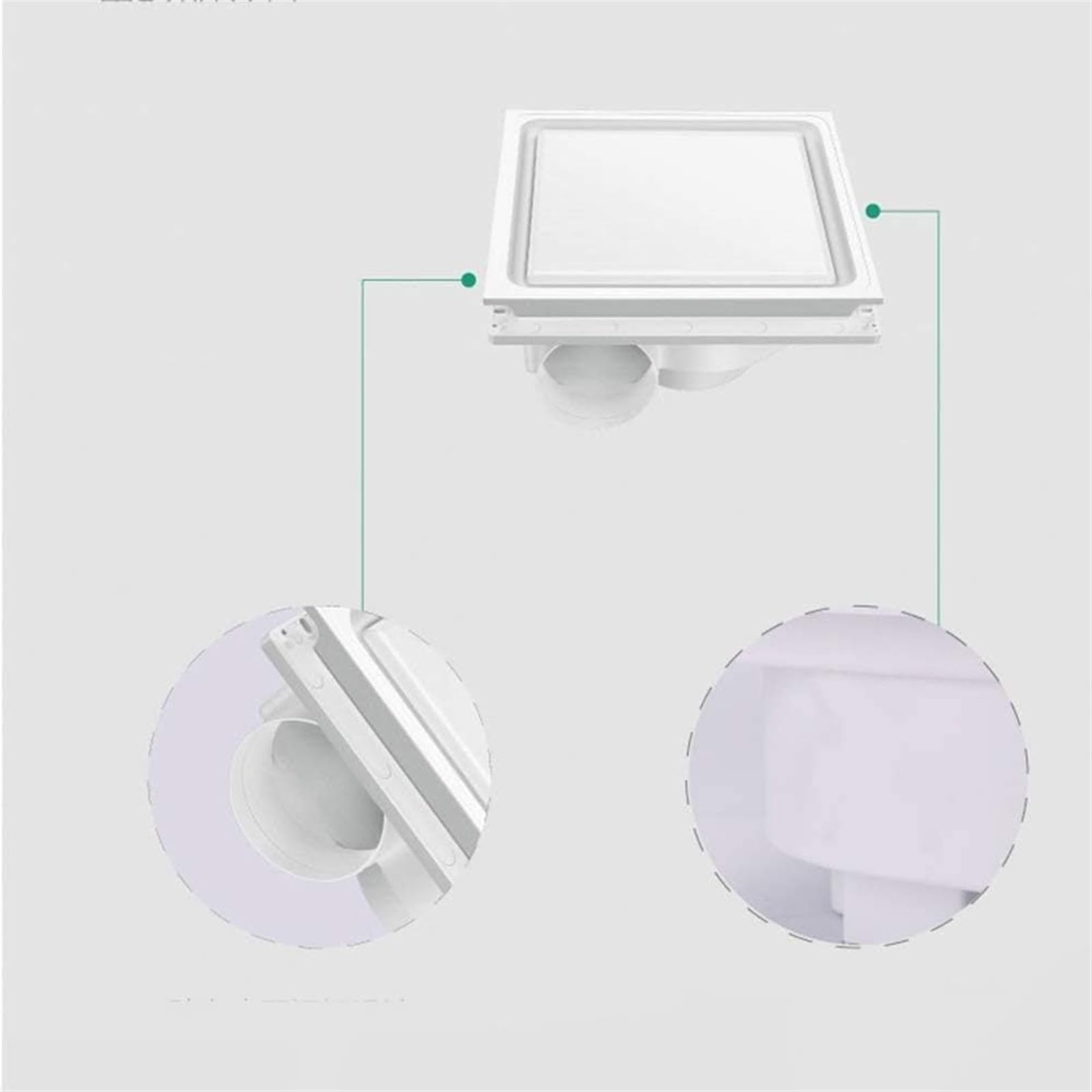 FAiruo ABS Wall Mounted Exhaust Fan for Bathroom, Kitchen, Toilet - Quiet Ventilation Fan with Duct for Window, Ceiling - Perfect for Home, Office, and Commercial Use