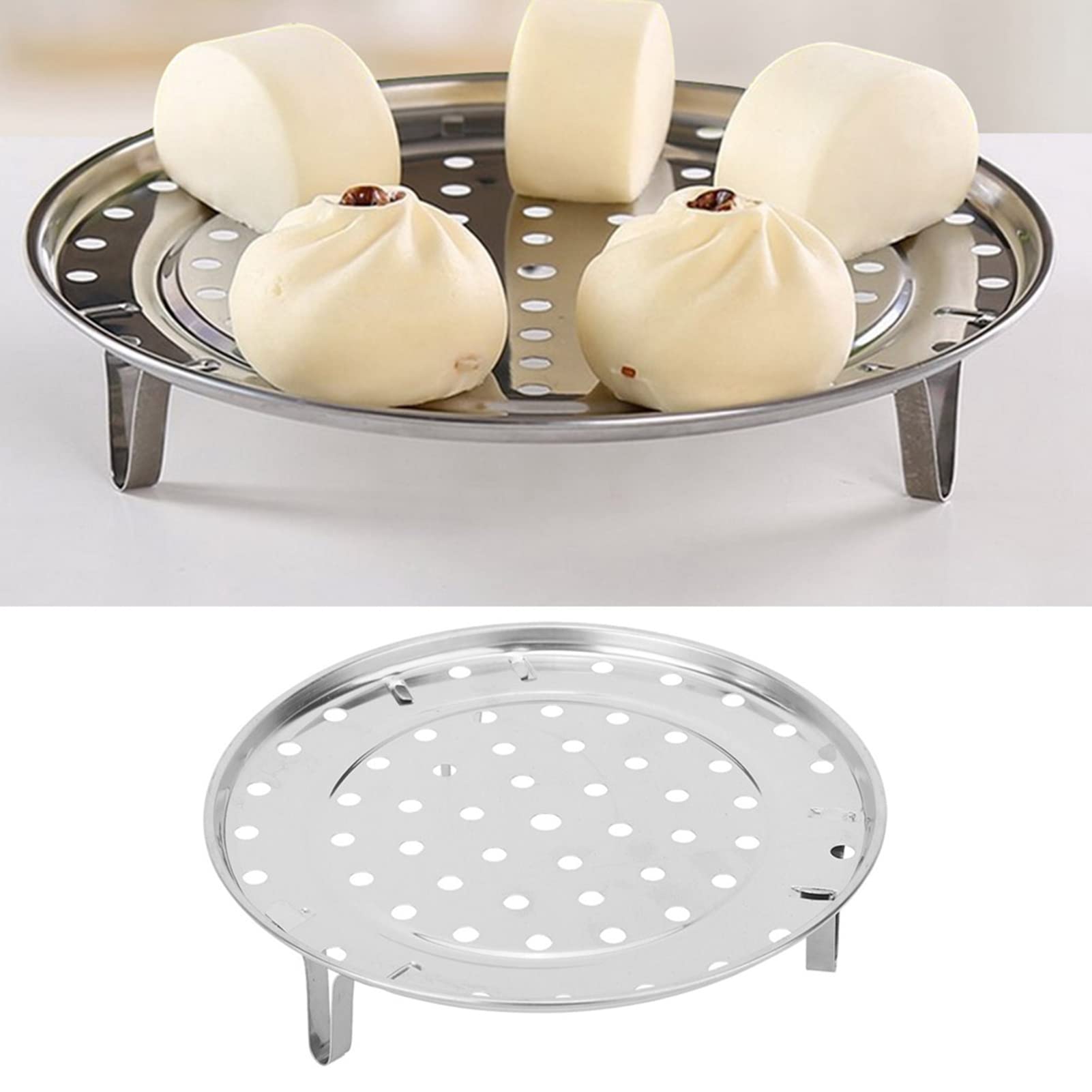 Premium Stainless Steel Steamer Rack - 20cm Round Cooking Rack with Detachable Legs for Pots, Canning, and Food Preparation | Perfect for Steaming Vegetables, Seafood, and Home Canning