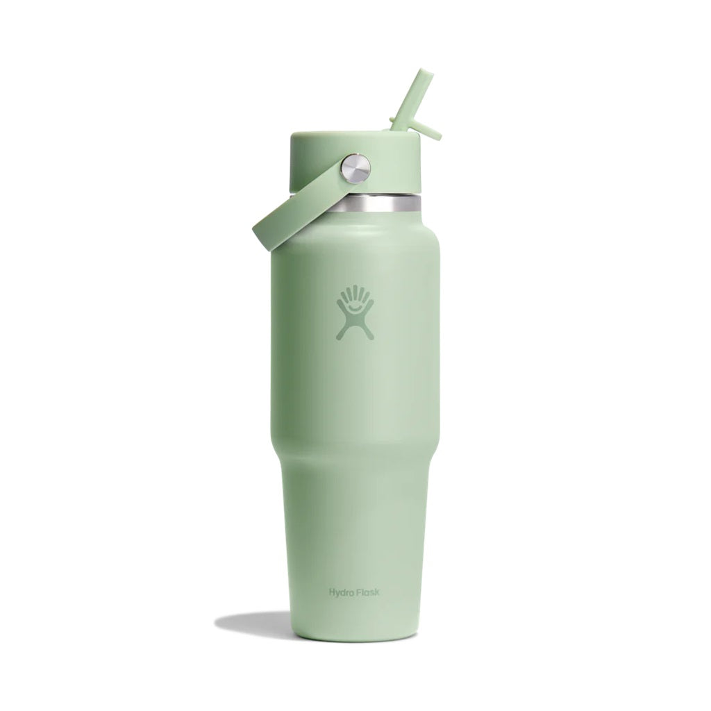 Hydro Flask Wide Mouth Water Bottle with Flex Straw Lid - 32oz (946mL) Insulated Stainless Steel Travel Mug for Hot & Cold Drinks - Perfect for Hiking, Camping, Gym & Office Use