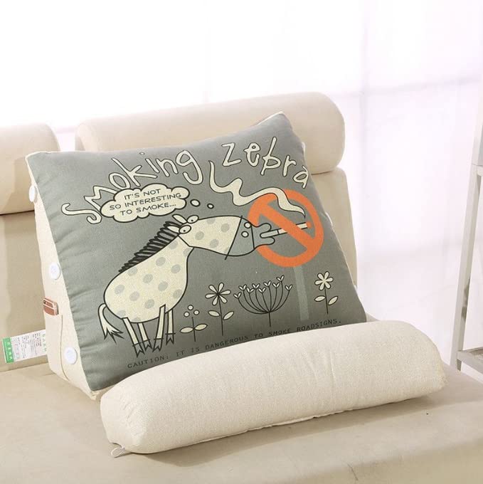 Adjustable Back Wedge Cushion Pillow for Sofa, Bed & Office Chair - Removable Cover, Neck Support, Reading & Rest Pillow (45 x 21 x 50cm) - Perfect for Home, Office & Travel Comfort