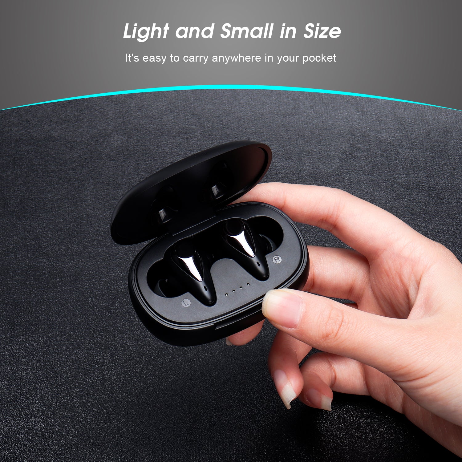 Wireless Bluetooth 5.0 Earbuds with Charging Case, Touch Control & Built-in Mic - Perfect for Gym, Running & Commuting
