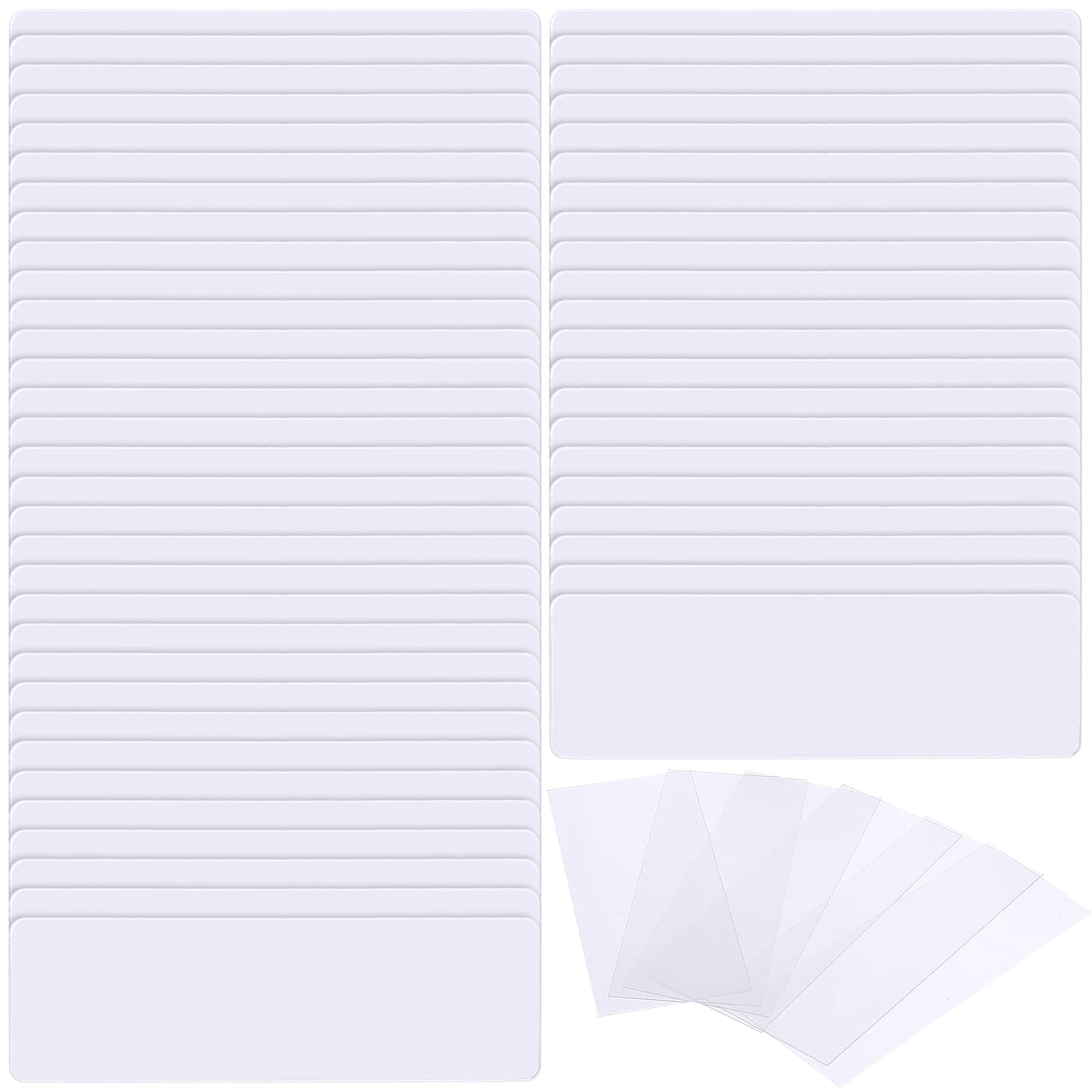 1000 Pcs Clear Plastic Shelf Label Holders - 3 x 1.25 Inch Protective Tags for Price Signs, Ticket Shelf Markers - Durable Storage Bin & Library Dividers for Classroom, Office, Retail Organization