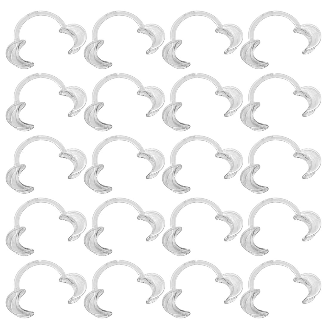 EZGO 20-Piece Disposable C-Shape Teeth Whitening Cheek Retractors - Dental Lip & Mouth Openers for Teeth Whitening, Dental Exams & Mouthguard Challenge Games (Size L) - Perfect for Dentists, DIY Teeth Whitening & Fun Party Challenges