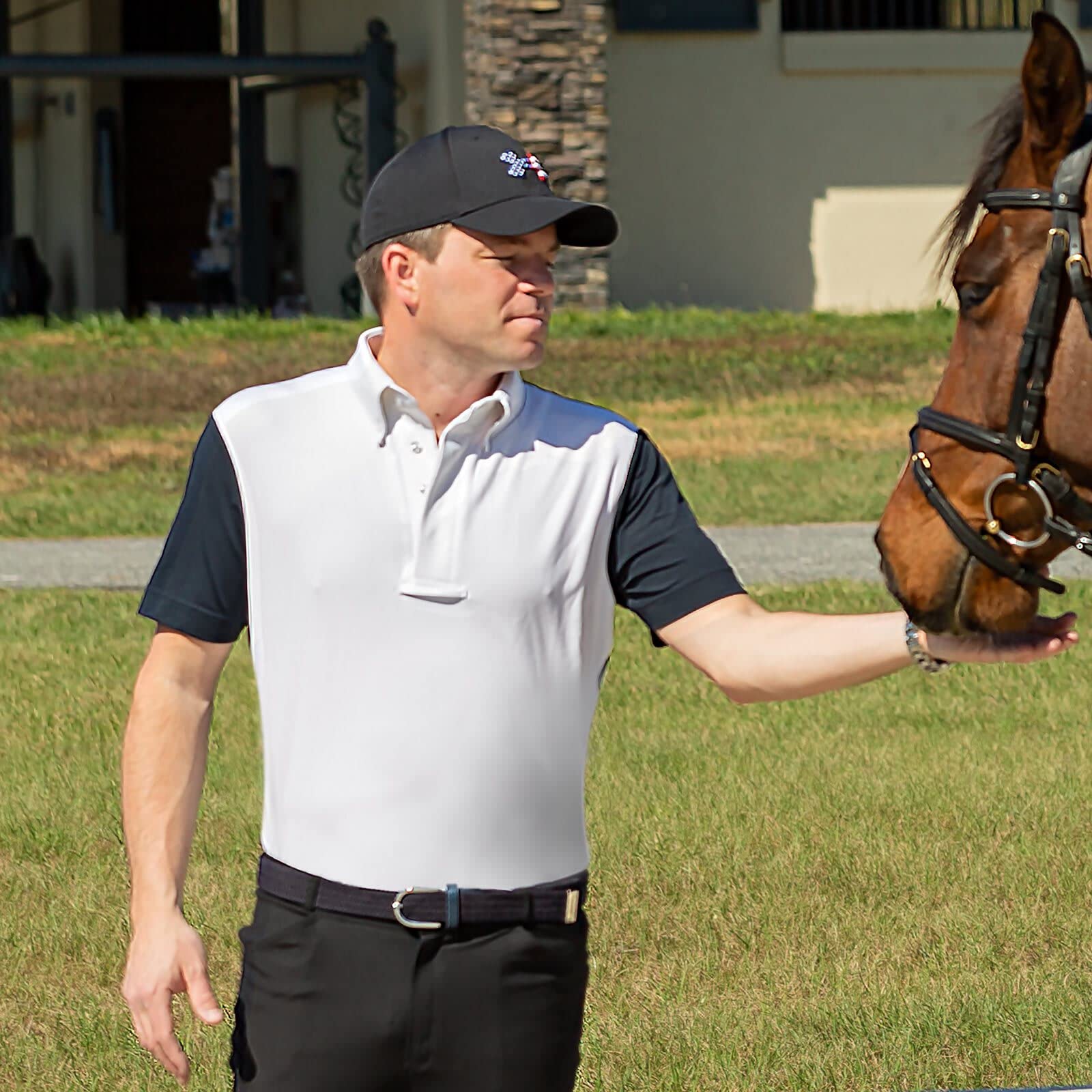 Equinavia Erik Men's Silicone Knee Patch Breeches - Comfortable & High-Performance Equestrian Riding Pants for Dressage, Jumping & Horseback Riding