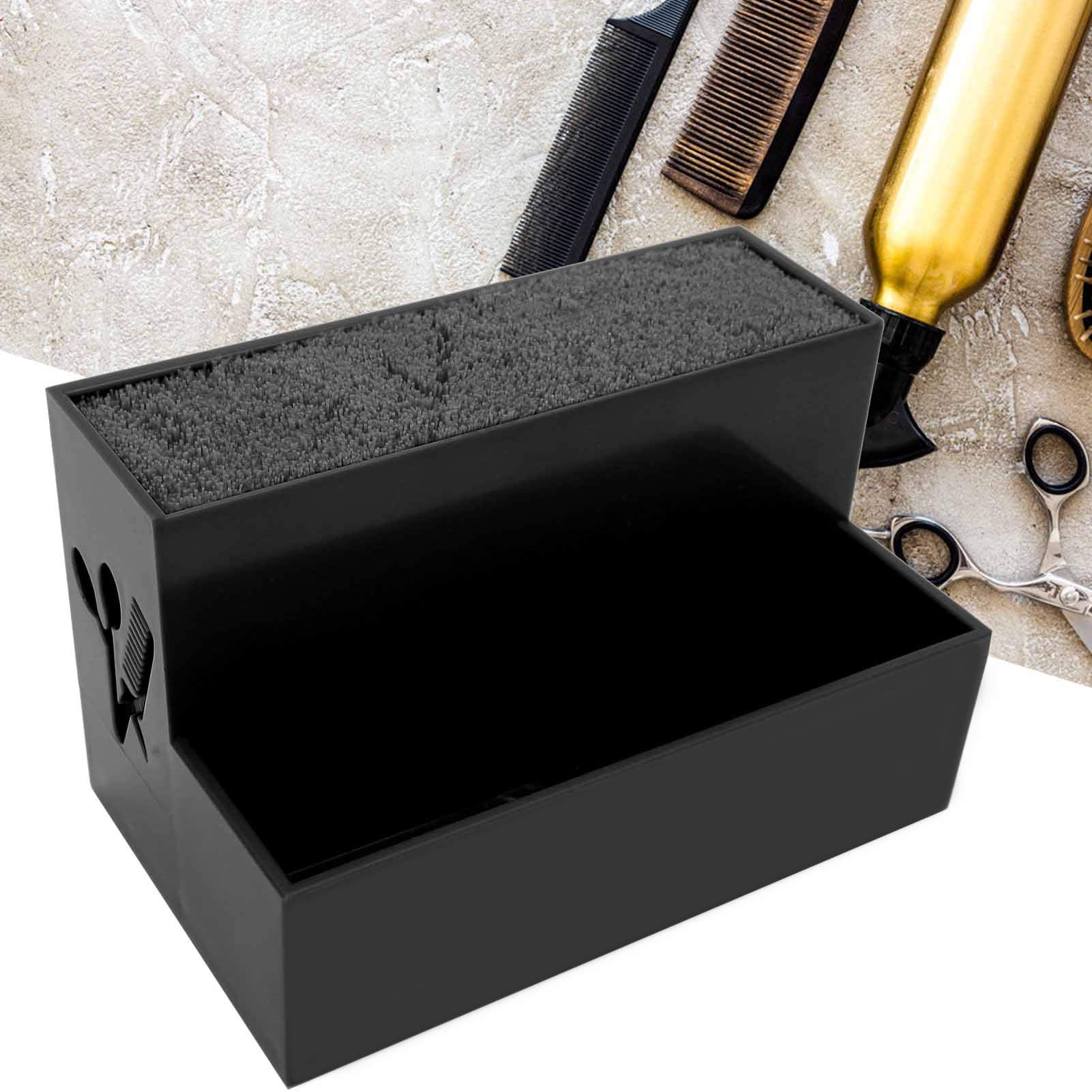 YUYTE Salon Scissors Storage Holder - Large Hairdressing Organizer Box for Hair Clips, Combs & Scissors - Black Desktop Organizer for Barber Shops & Home Styling Stations