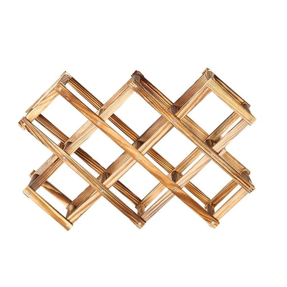 Freestanding Stackable Wine Rack Organizer - Foldable Countertop & Cabinet Storage with Scratch-Resistant Base - Perfect for Kitchen, Bar, Pantry & Dining Room Organization