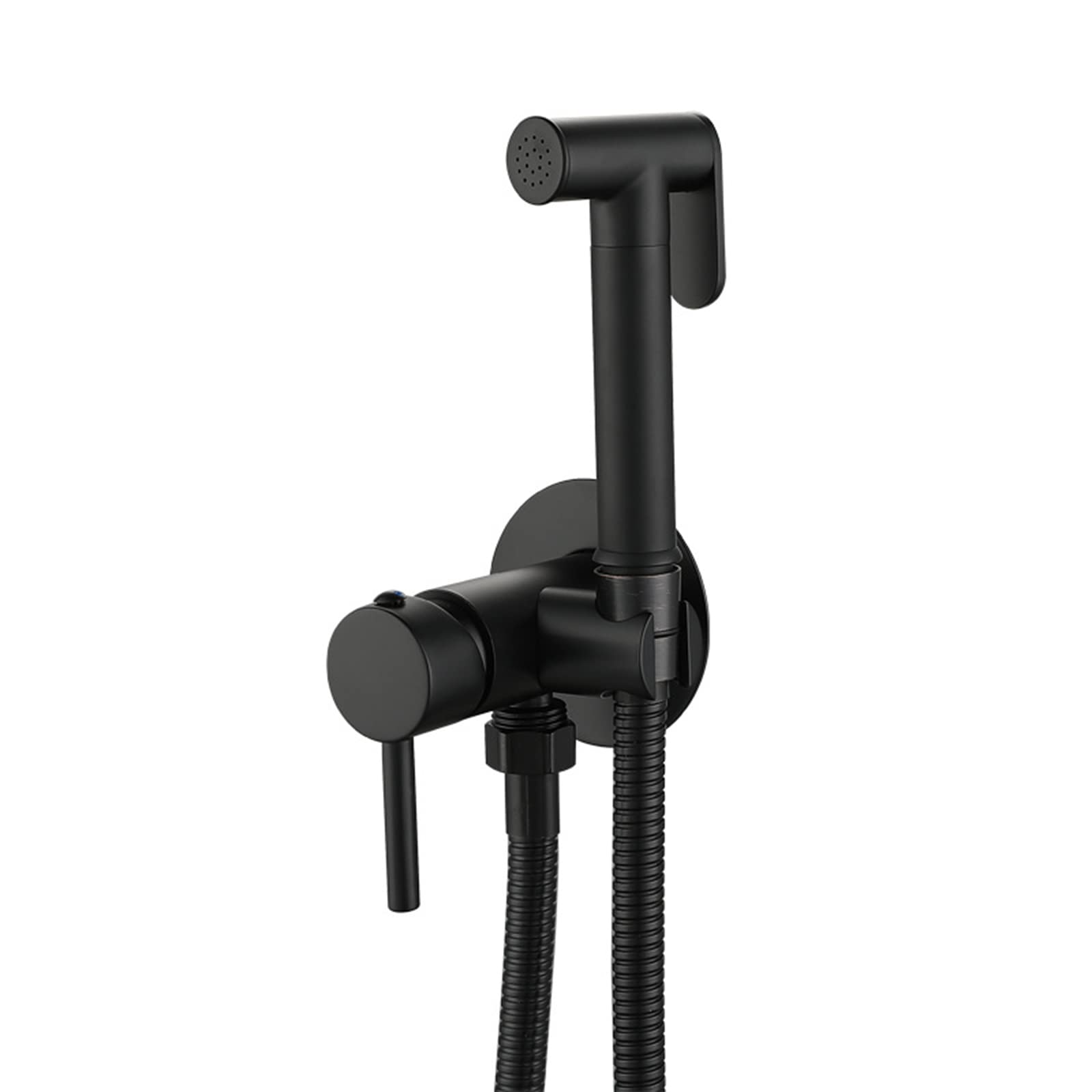 Portable Handheld Bidet Sprayer for Toilet - Hot & Cold Water Rustproof Shower Head with Single Hole Faucet Kit - Personal Hygiene & Cleaning - Easy Install Black Bathroom Accessory (Perfect for Toilet Cleaning, Baby Care & Personal Hygiene)
