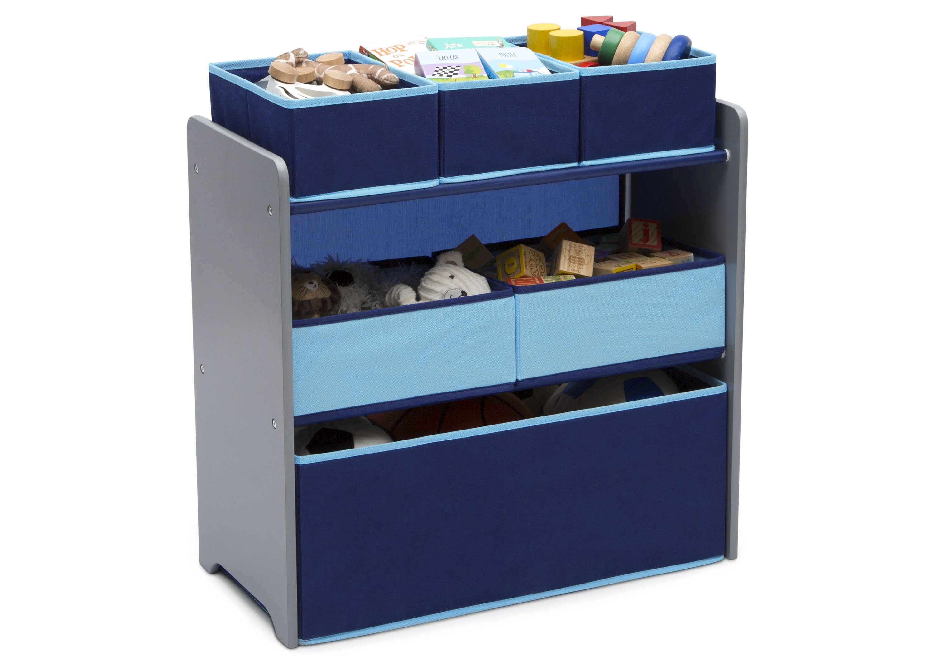6 Bin Toy Organizer with Storage Bins - Kids Playroom & Nursery Organization Solution for Toys, Books & Games - Perfect for Home, Classroom or Daycare Use