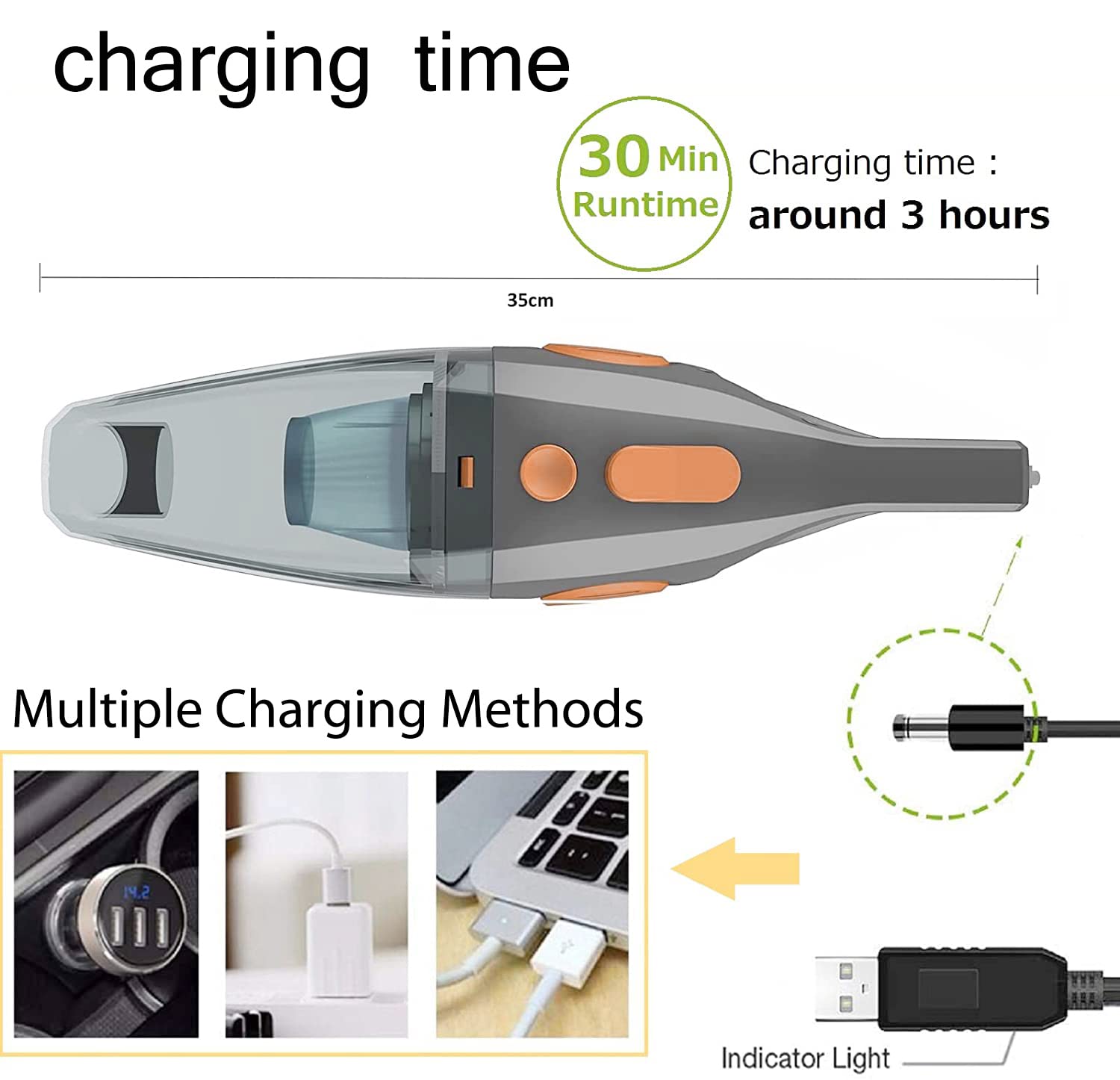 **Upgraded Cordless Handheld Vacuum Cleaner - 12000Pa-17500Pa Powerful Suction, Rechargeable for Car, Home, Office & Pet Hair - Wet & Dry Cleaning - Perfect for Travel, Quick Cleanups & Multi-Surface Use**
