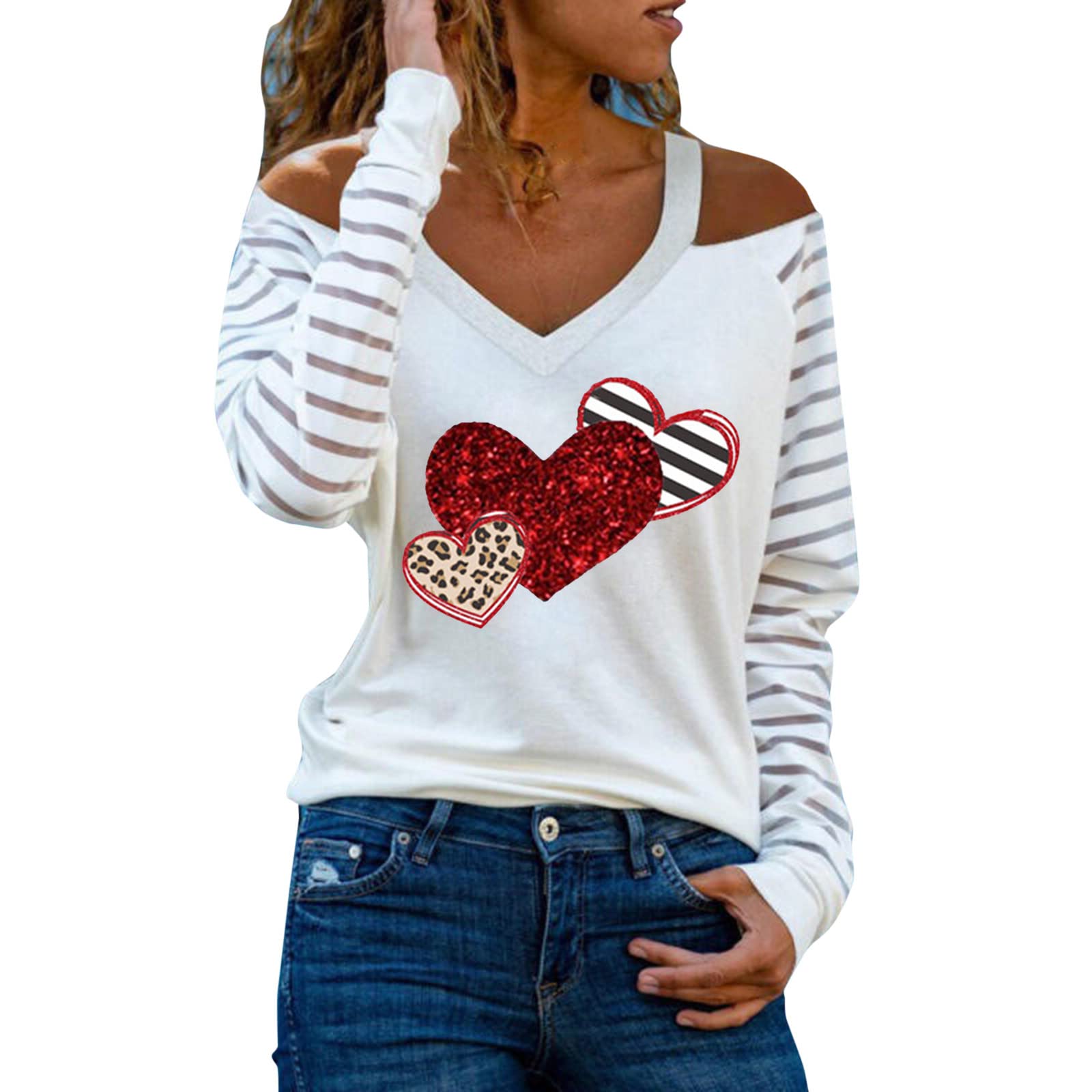 Women's Loose Fit Long Sleeve Tank Tops - Striped Crew Neck Sweatshirt & Tunic Tops for Casual Wear, Layering, and Everyday Comfort