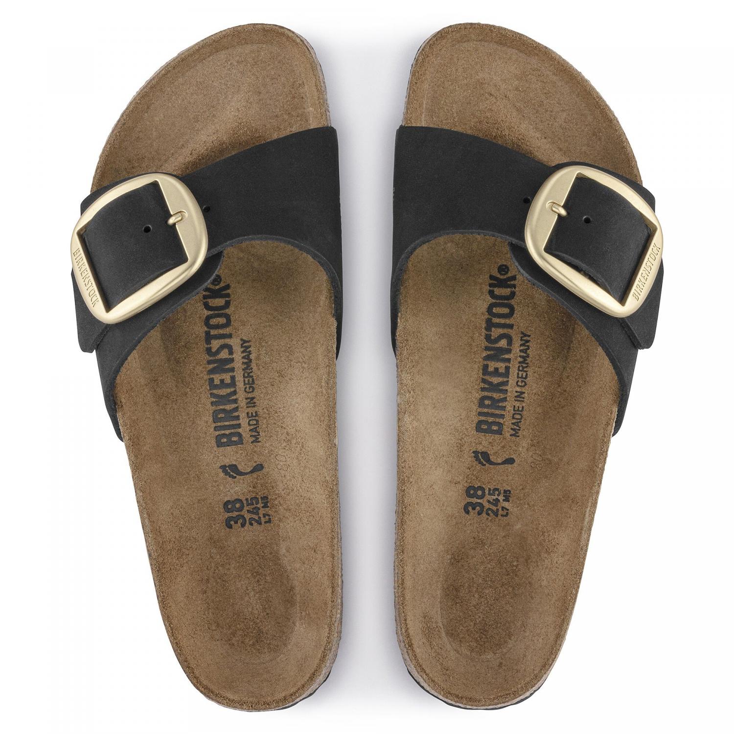 Madrid Big Buckle Sandals for Women - Comfortable Summer Slide Sandals with Adjustable Buckle | Perfect for Beach, Vacation & Casual Outfits