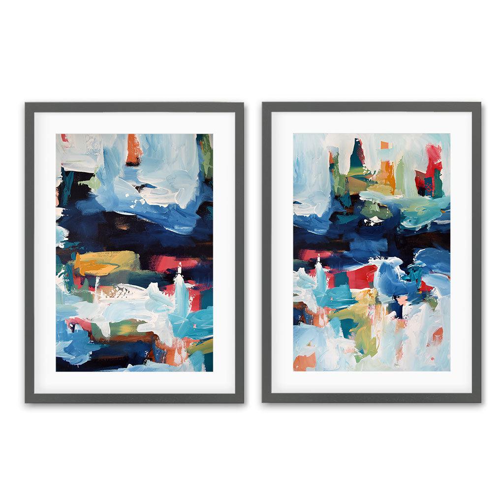 The Harbour Print Set of 2 - Coastal Wall Art for Living Room & Bedroom Decor - Nautical Theme Home Decor