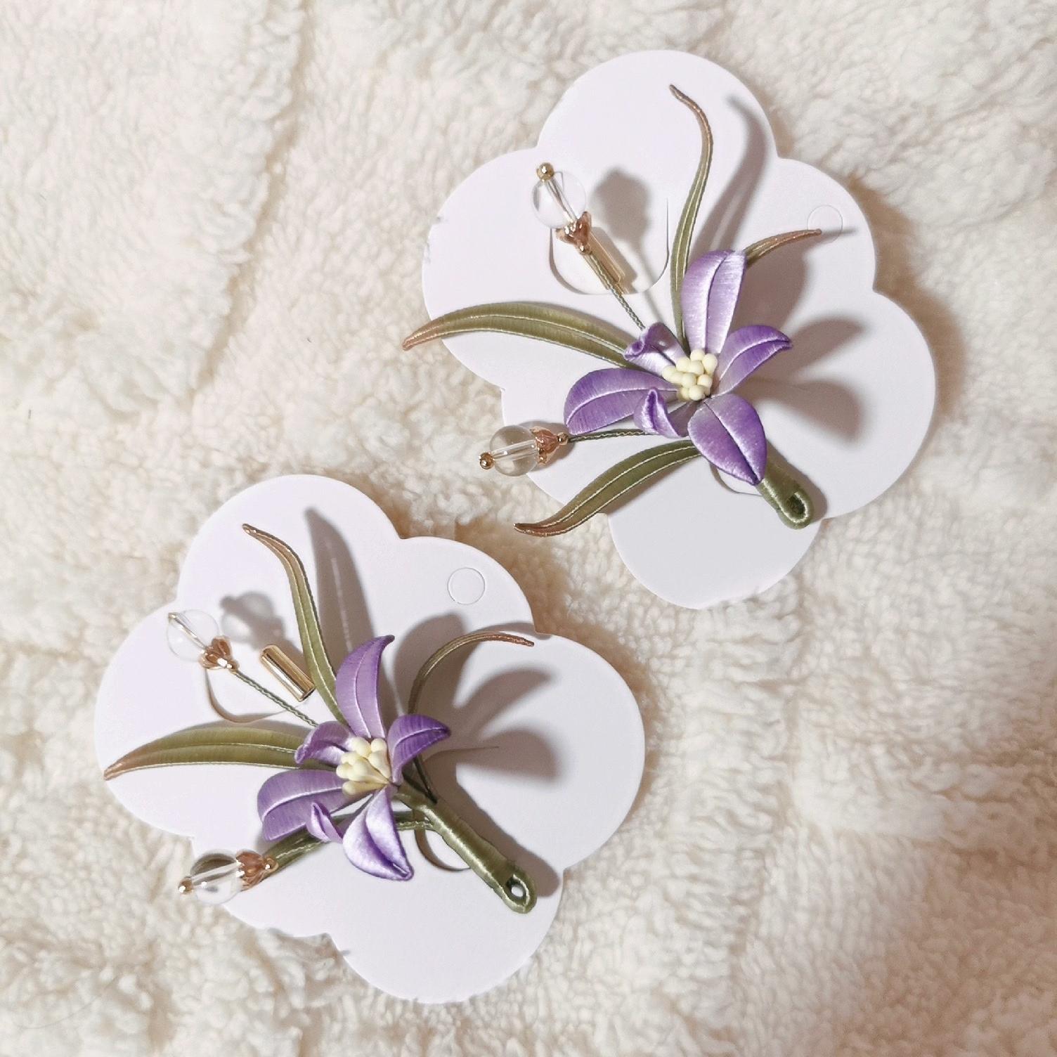 Handmade Silk Orchid Brooch - Elegant Floral Pin for Women - Perfect for Weddings, Parties, and Special Occasions
