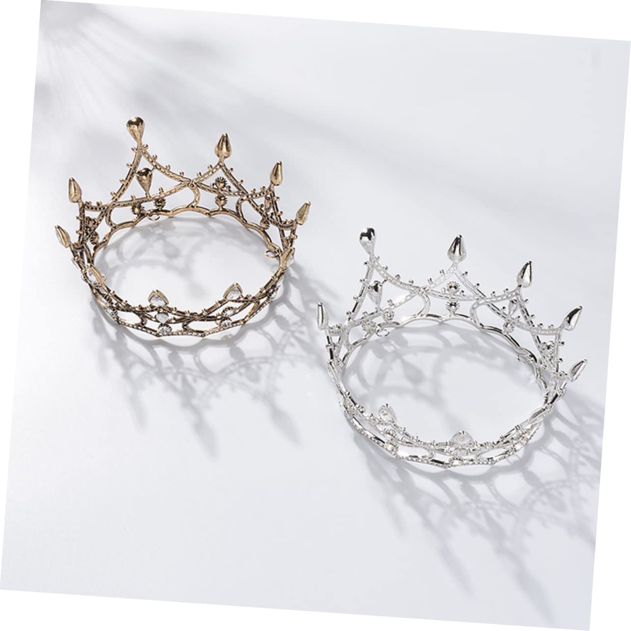 POPETPOP 3-Piece Baroque Crystal Bridal Tiara Set - Rhinestone Pageant Crown Hair Accessories for Women & Girls (Wedding, Prom, Pageant, Birthday, Cosplay)