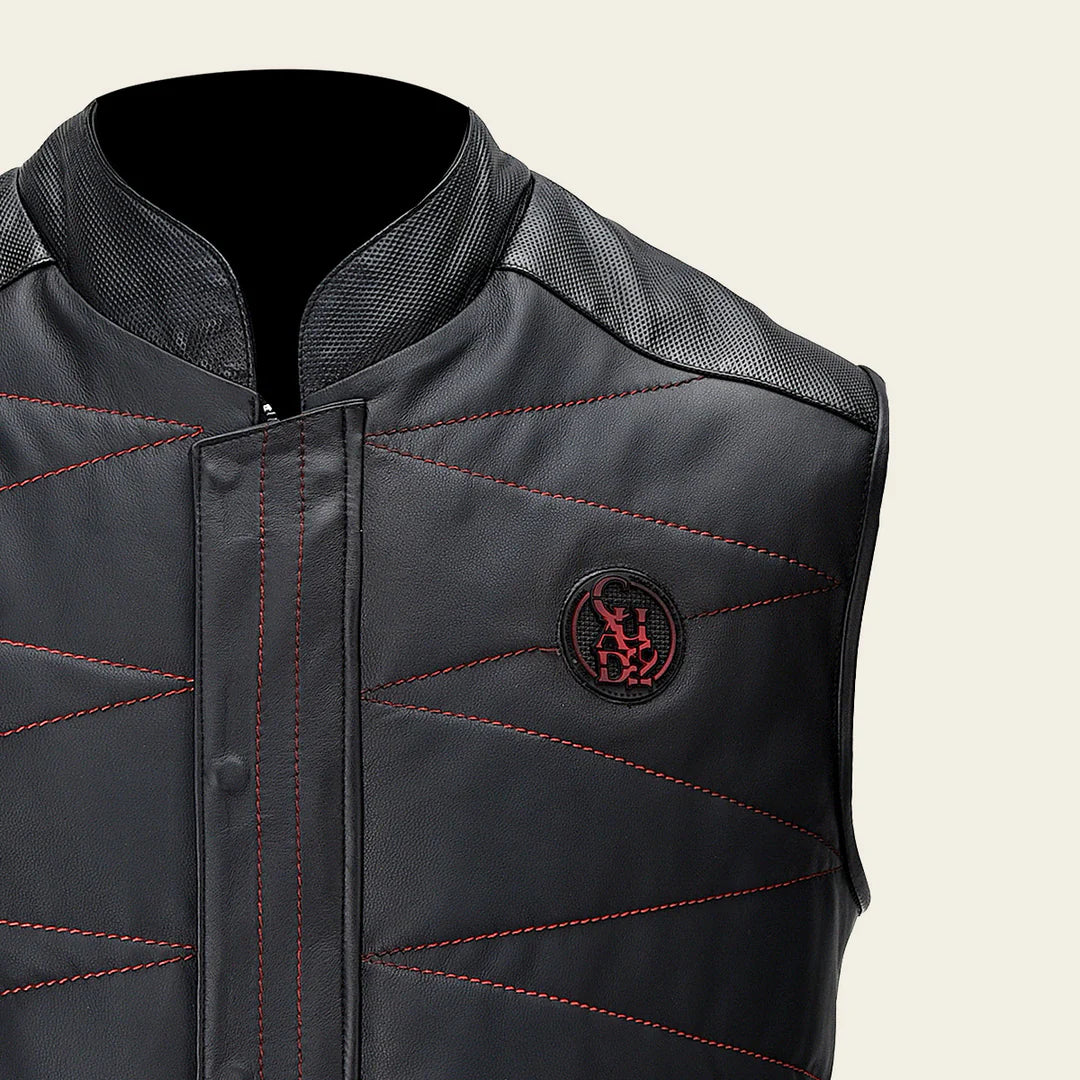 H354BOB Men's Black Casual Fashion Lambskin Vest Shirt - Stylish Layering Piece for Fall & Winter Outfits, Perfect for Parties, Work & Everyday Wear