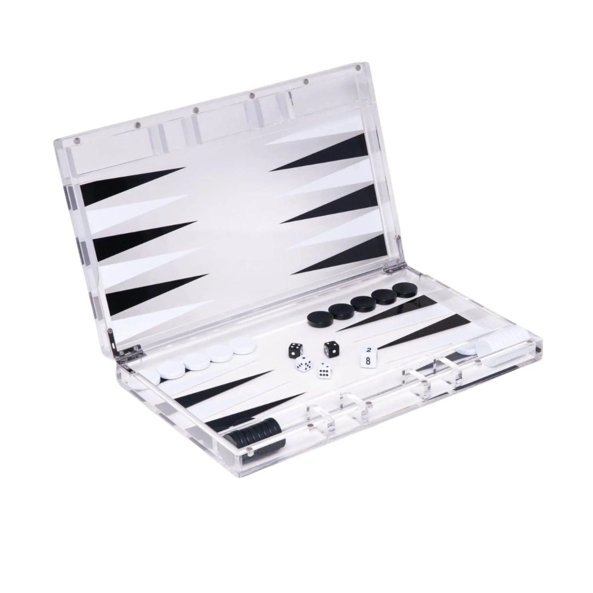 Premium Acrylic Backgammon Set - Classic Board Game for Adults & Families - Perfect for Game Nights, Travel, and Gifts