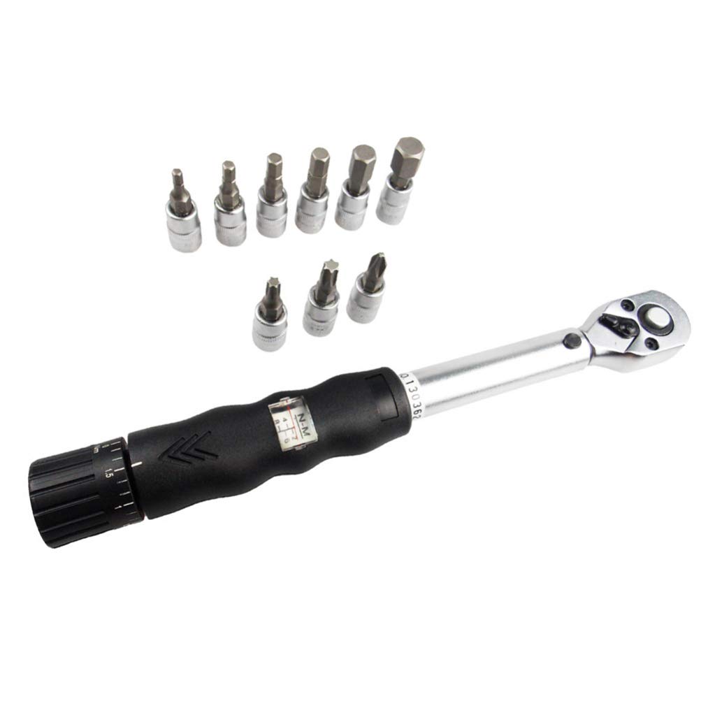 BESPORTBLE Bike Torque Wrench Set - Adjustable Bicycle Repair Tool Kit with Fast Wrench Replacement Parts for Bike Maintenance | Perfect for Road Bikes, Mountain Bikes & DIY Bike Repairs