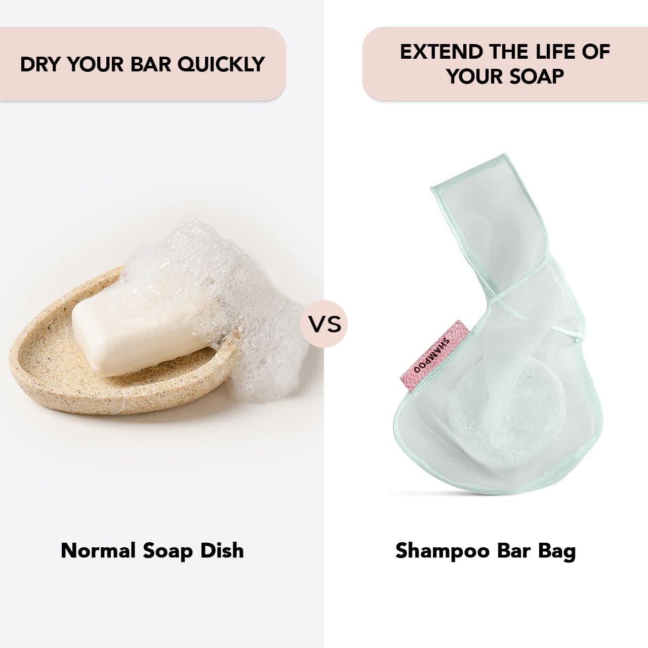 Kitsch Tea Tree & Mint Shampoo Bar - Natural Vegan Hair Care for Oily Scalp & Dandruff - Plastic-Free Solid Shampoo with Travel Pouch - Perfect for Camping, Gym & Eco-Friendly Lifestyle