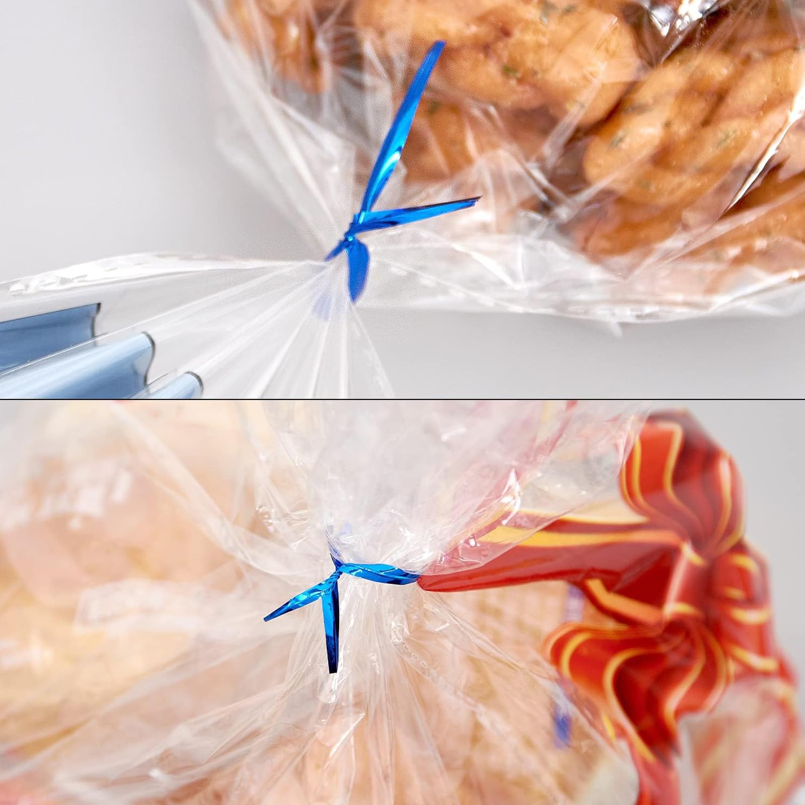 800 PCS Metallic Twist Ties 4.7 Inch - Reusable Cable Wires for Bakery, Candy Bags, Coffee Bags, Goodie Bags, Gift Wrapping & Organizing Cables (Blue)