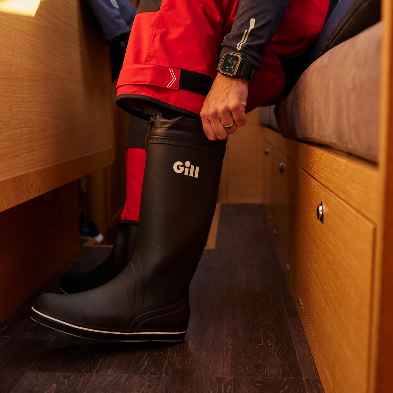 Gill Tall Yachting Boots - 100% Rubber Non-Slip Sailing Shoes for Men & Women - Perfect for Cruising, Yachting and Marine Activities