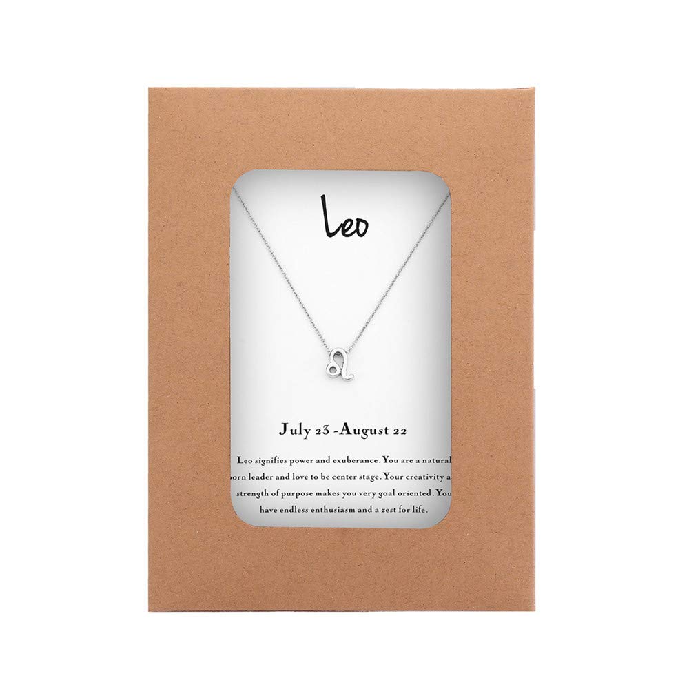 Zodiac Necklace for Women - Personalized Horoscope Constellation Pendant Jewelry - Perfect Astrology Birthday Gift for Her - Great for Daily Wear & Special Occasions