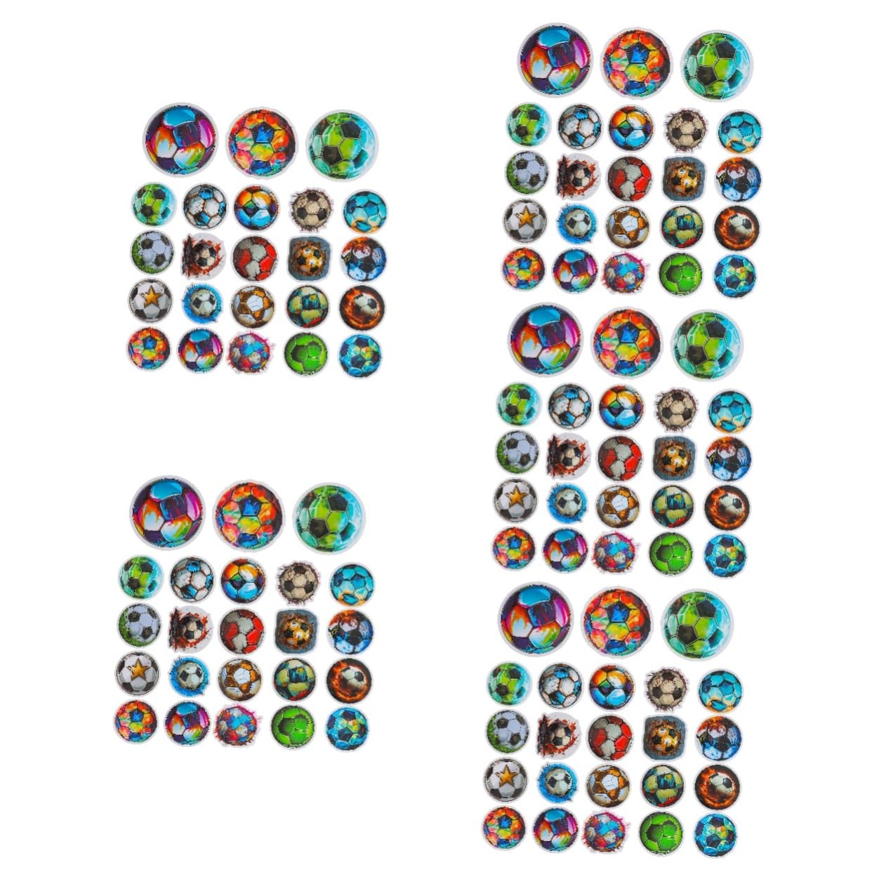 CORHAD 250 Pcs Football Stickers - Premium Soccer Stickers for DIY Sports Crafts, Waterproof Adhesive Ball Stickers for Scrapbooking, Team Spirit Decorations - Perfect for DIY Projects, School Activities & Sports Fan Collections