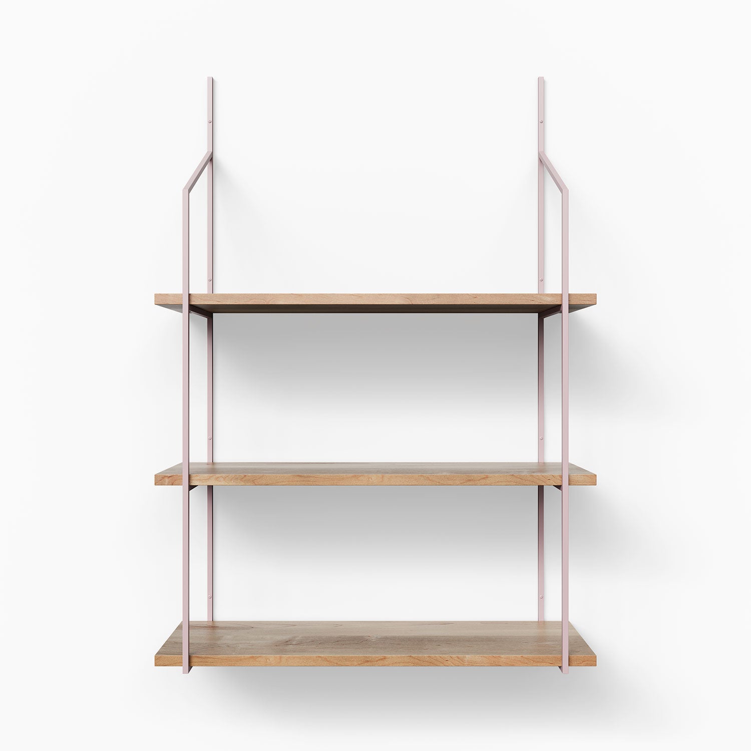 Verne Maple 3 Tier Wooden Shelf - Rustic Floating Wall Shelves for Living Room, Bedroom & Bathroom Storage & Decor