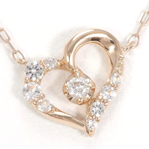 4℃ K10PG Aquamarine Diamond Pendant Necklace - Elegant 14K Gold Plated Jewelry for Women, Perfect Gift for Anniversary, Birthday & Valentine's Day