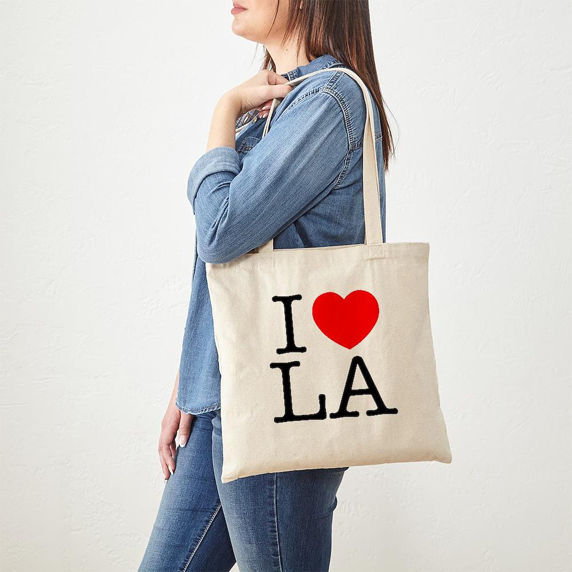 CafePress I Heart LA Canvas Tote Bag - Eco-Friendly Reusable Shopping Bag for Groceries, Beach & Daily Use