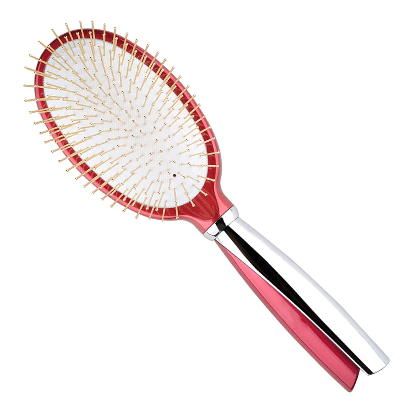 AVLUZ Air Cushion Hair Brush for Women - Anti Static Massage Comb with Brass Teeth for Shiny, Healthy Hair - Pain Free Detangling for All Hair Types (Perfect for Daily Styling, Salon Use & Travel)