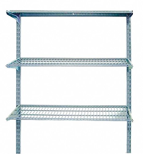Heavy Duty Wall Mounted Wire Shelving - 375 lb Weight Capacity - Perfect for Garage, Kitchen, Pantry & Storage Organization