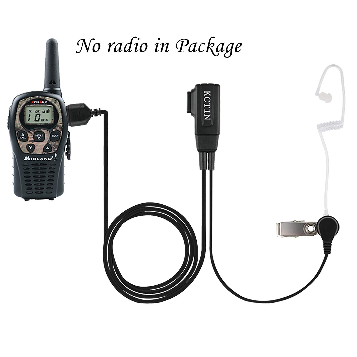 6-Pack Walkie Talkie Headset with Mic for Midland GXT1000VP4 LXT500VP3 GXT1050VP4 GXT1000XB - Security Earpiece for Construction, Warehouse & Outdoor Activities