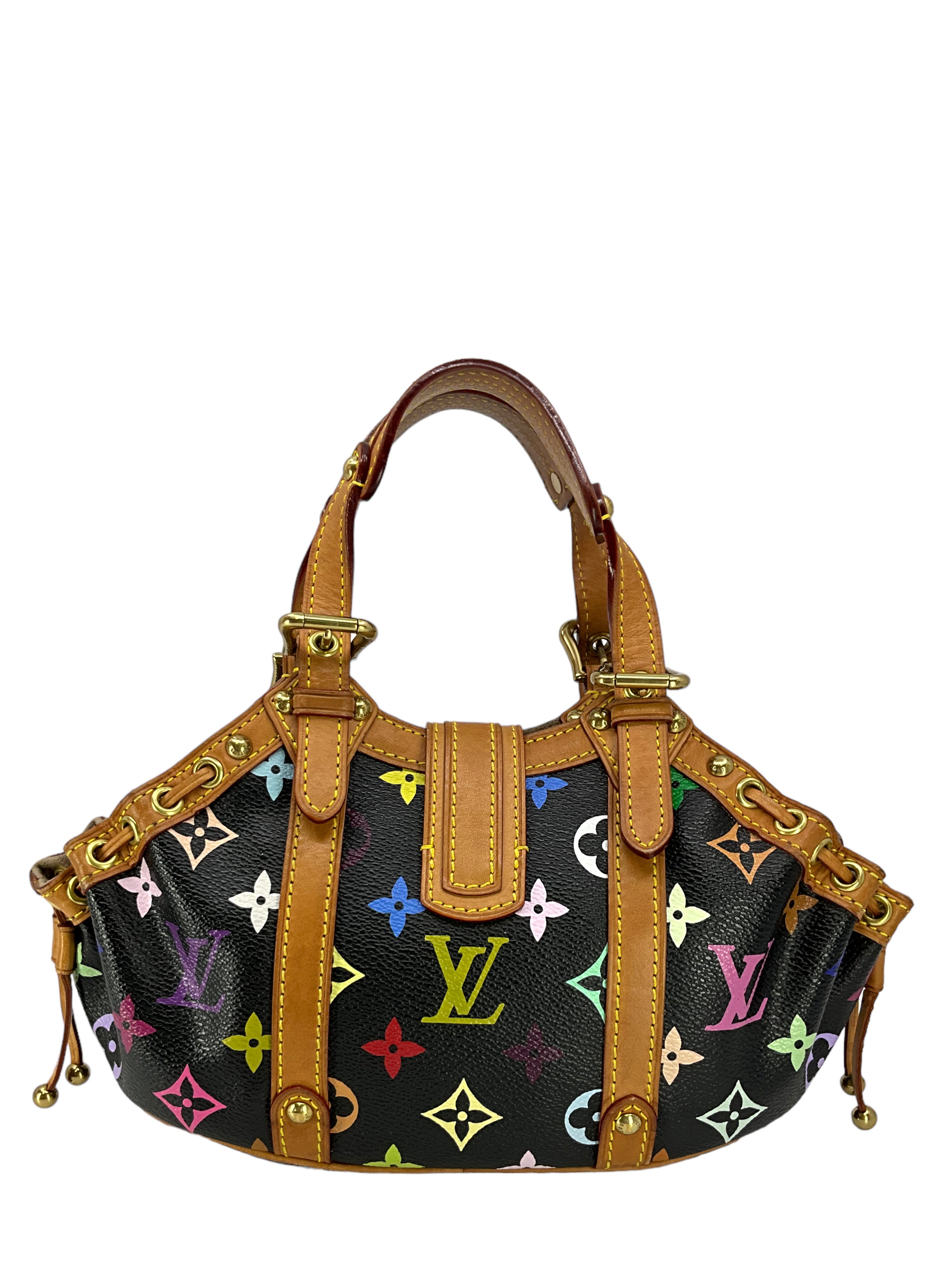 Authentic LOUIS VUITTON Monogram Multicolor Theda PM Handbag - Luxury Designer Shoulder Bag for Women | Perfect for Parties, Date Nights & Special Occasions
