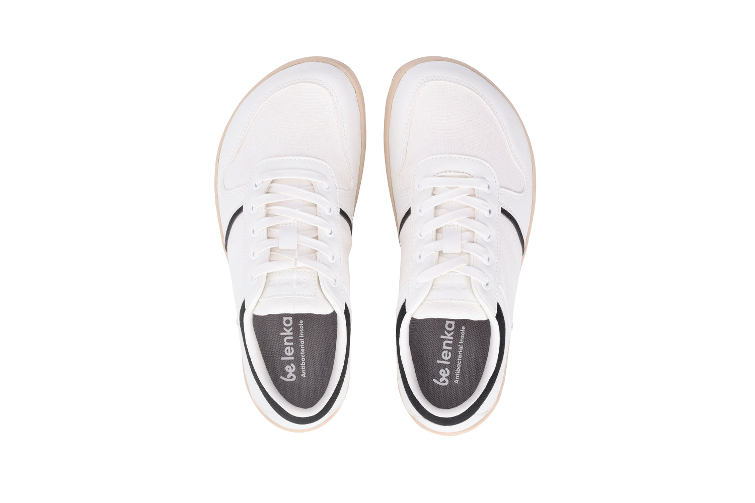 Barefoot Sneakers for Women & Men - Be Lenka Echo Vegan Minimalist Shoes in White & Black | Lightweight & Flexible for Running, Walking & Everyday Comfort