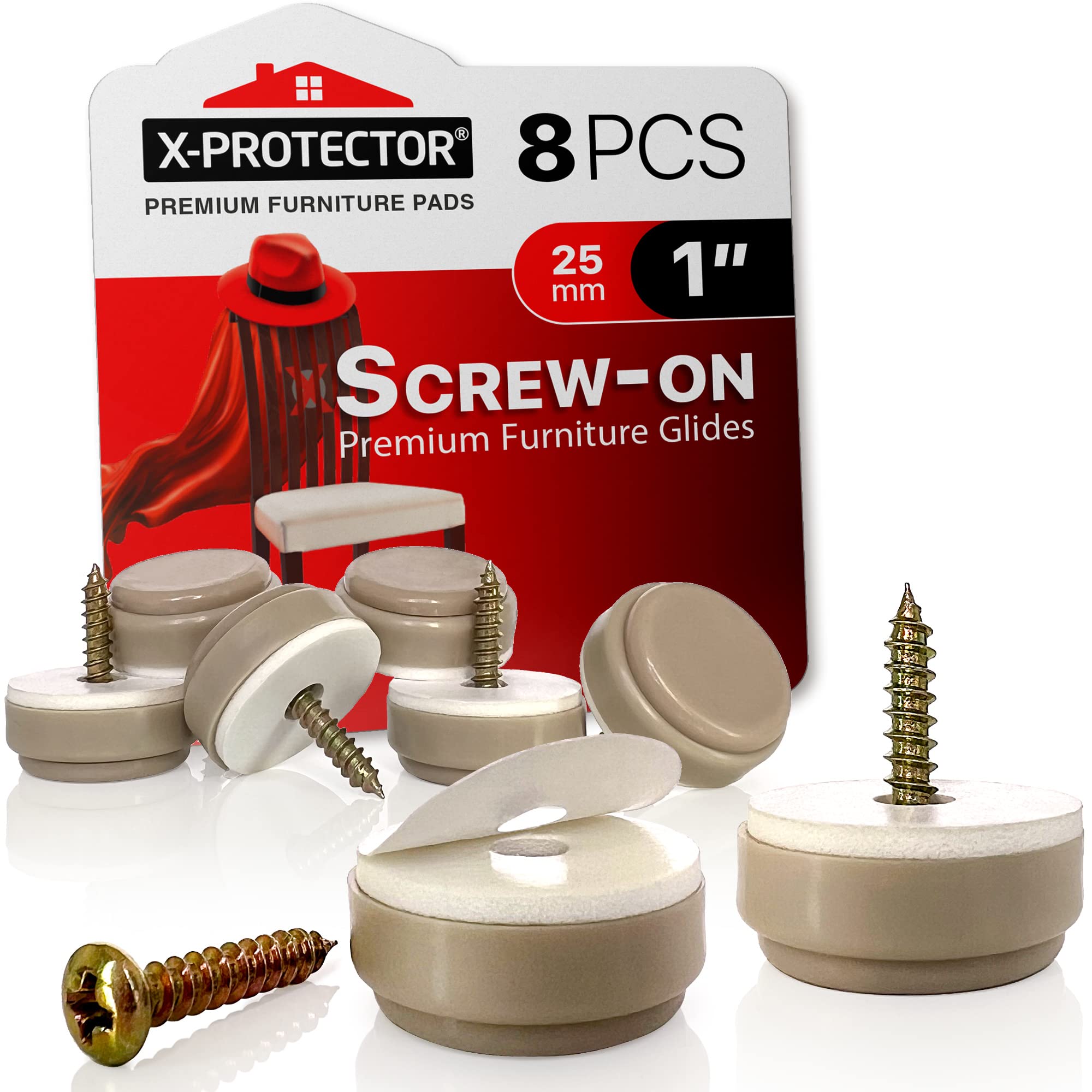 X-PROTECTOR Chair Glides - 8 Pack 1