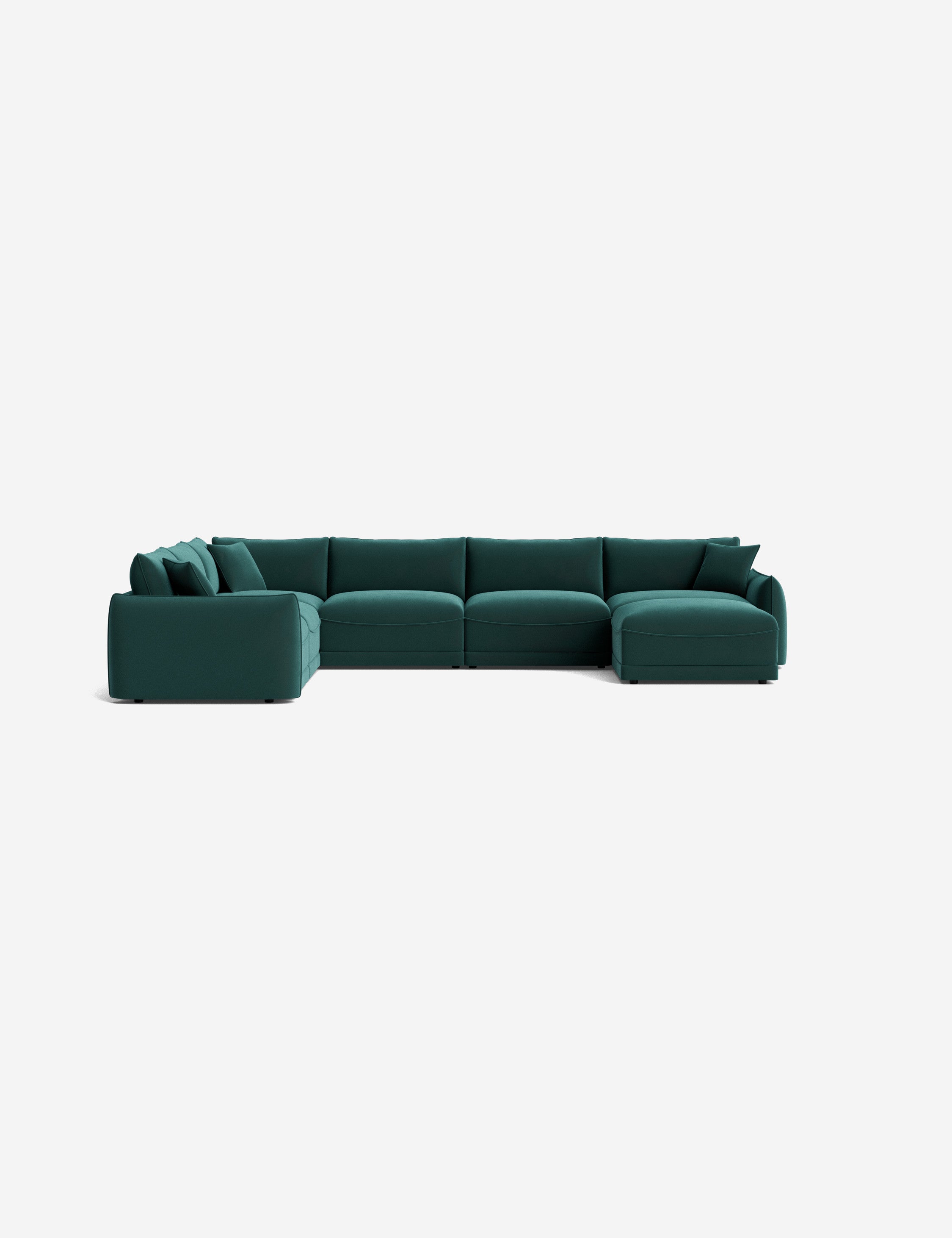 Balmer Modular Corner Sectional Sofa with Ottoman - Modern L-Shaped Living Room Furniture for Small Spaces | Perfect for Apartments, Condos and Family Gatherings