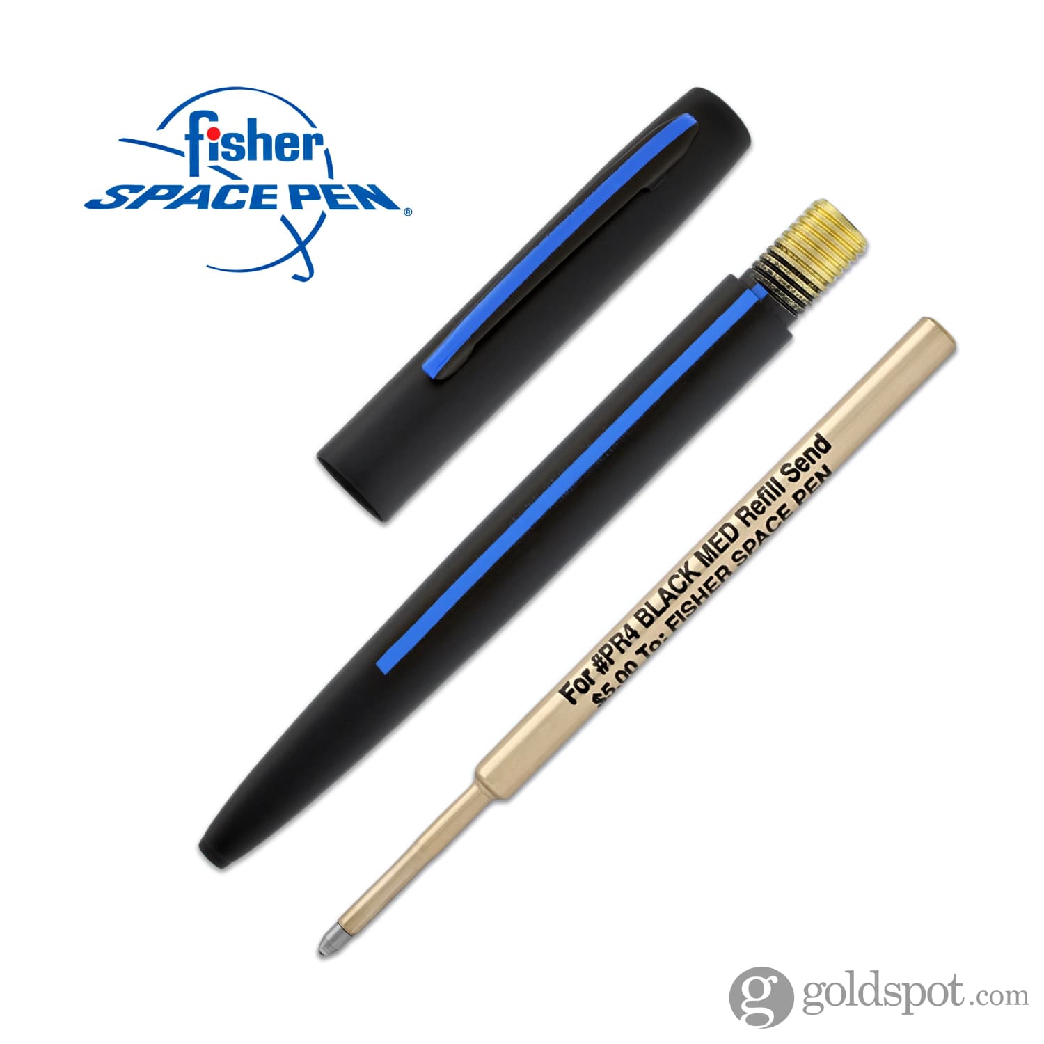 Fisher Space Pen Cap-O-Matic Ballpoint Pen - Non-Reflective Black (Law Enforcement Edition) - Tactical Writing Tool for Police, Security & Outdoor Use