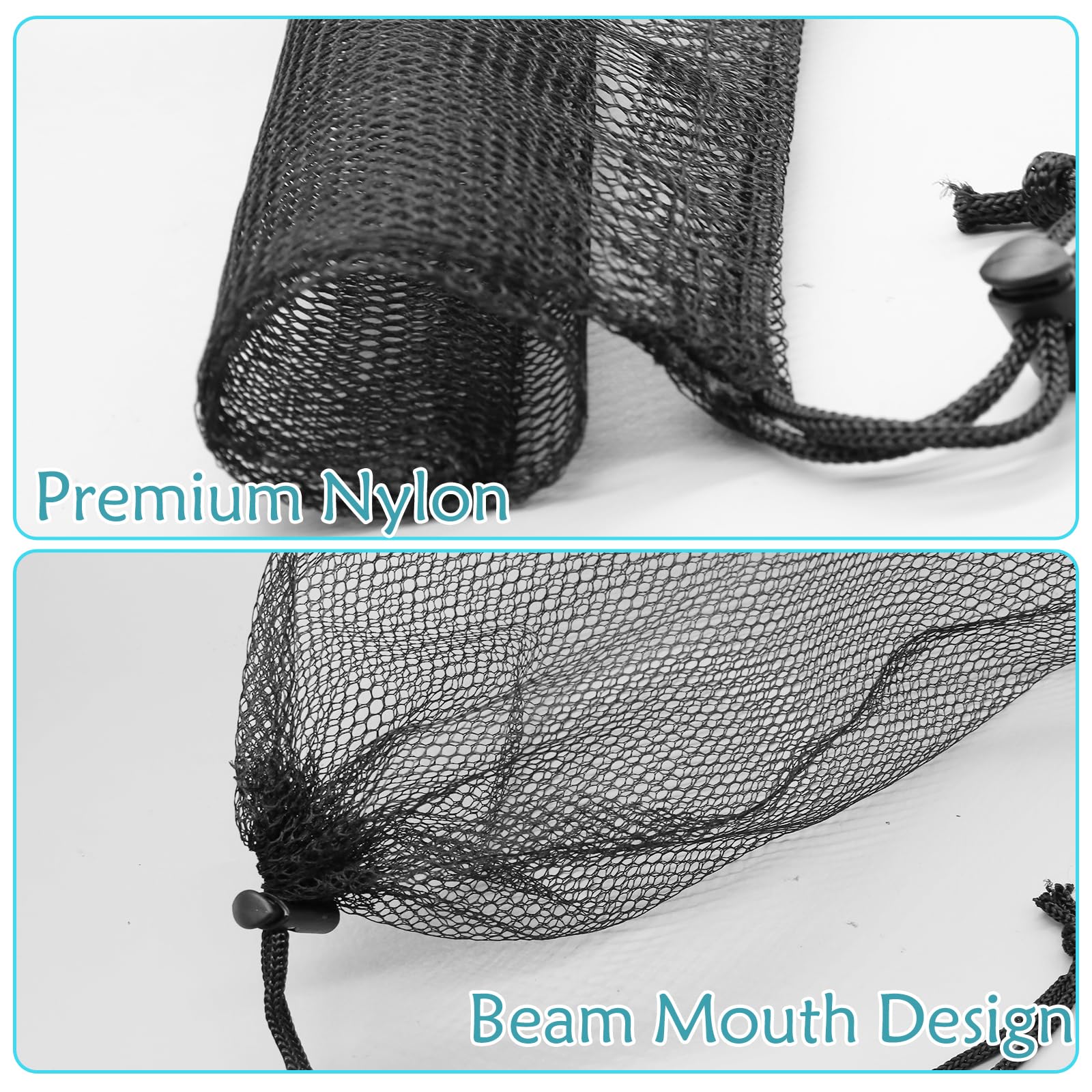 10PCS Nylon Mesh Drawstring Bags Set - Delicates Laundry Bags for Washing Machine, Small Gym Bags for Basketball Volleyball Football - Perfect for Travel, Sports & Organizing Jewelry, Underwear & Socks