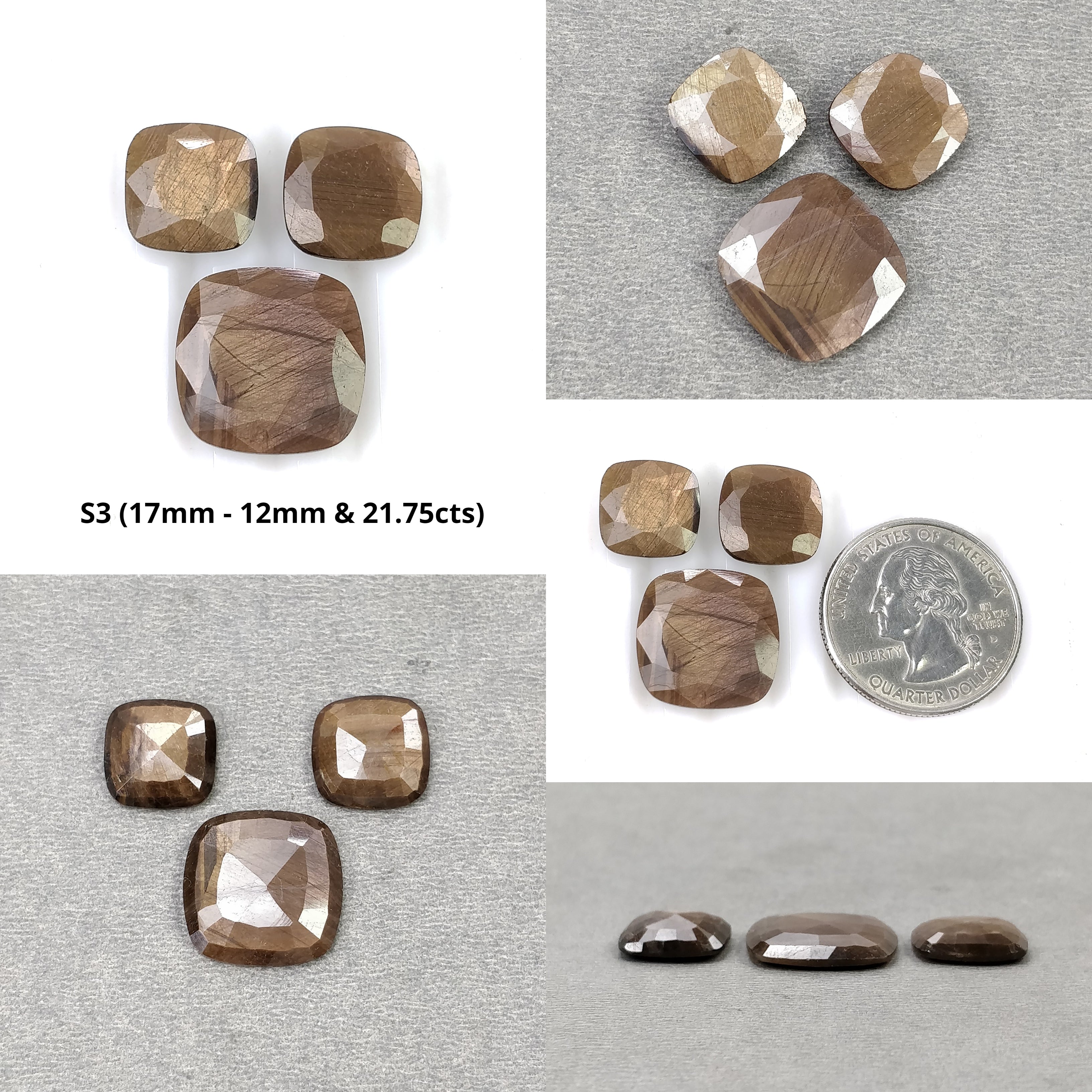 Natural Untreated Golden Brown Chocolate Sapphire Gemstone - Oval & Cushion Cut (1pc or 3pcs) | Perfect for Jewelry Making, Engagement Rings & Unique Gift Giving