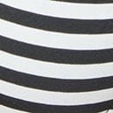 Vintage Black & White Striped Marlene Crop Swim Top - Retro High Waisted Bikini Top for Women - Perfect for Beach, Pool, and Summer Vacations