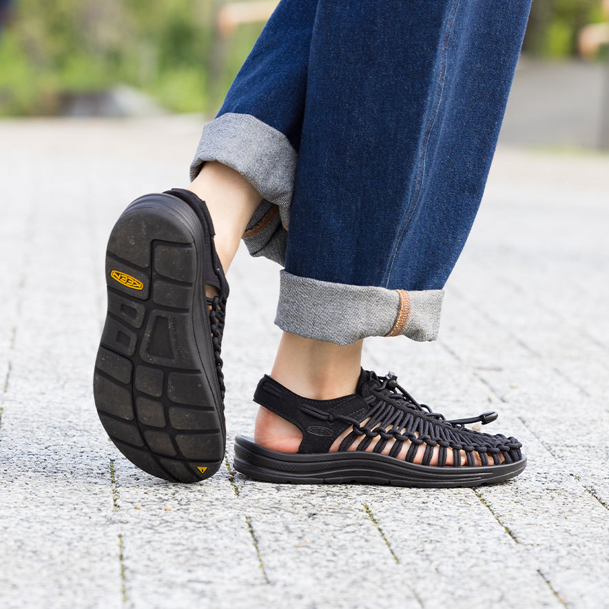 Women's UNEEK Comfortable Breathable Sneakers - Black/Black | Lightweight Walking Shoes for Women, Perfect for Running, Gym & Casual Wear