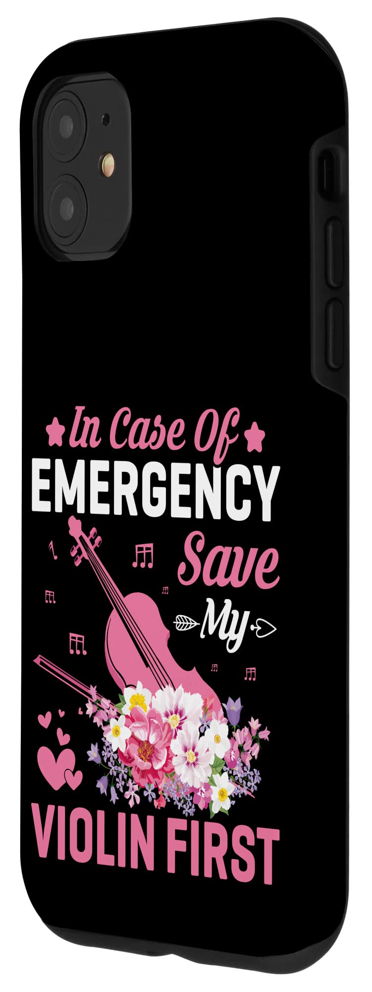 iPhone 11 Case - Emergency Save My Violin First Funny Violinist Saying Protective Cover for Musicians | Perfect Gift for Violin Players & Music Lovers