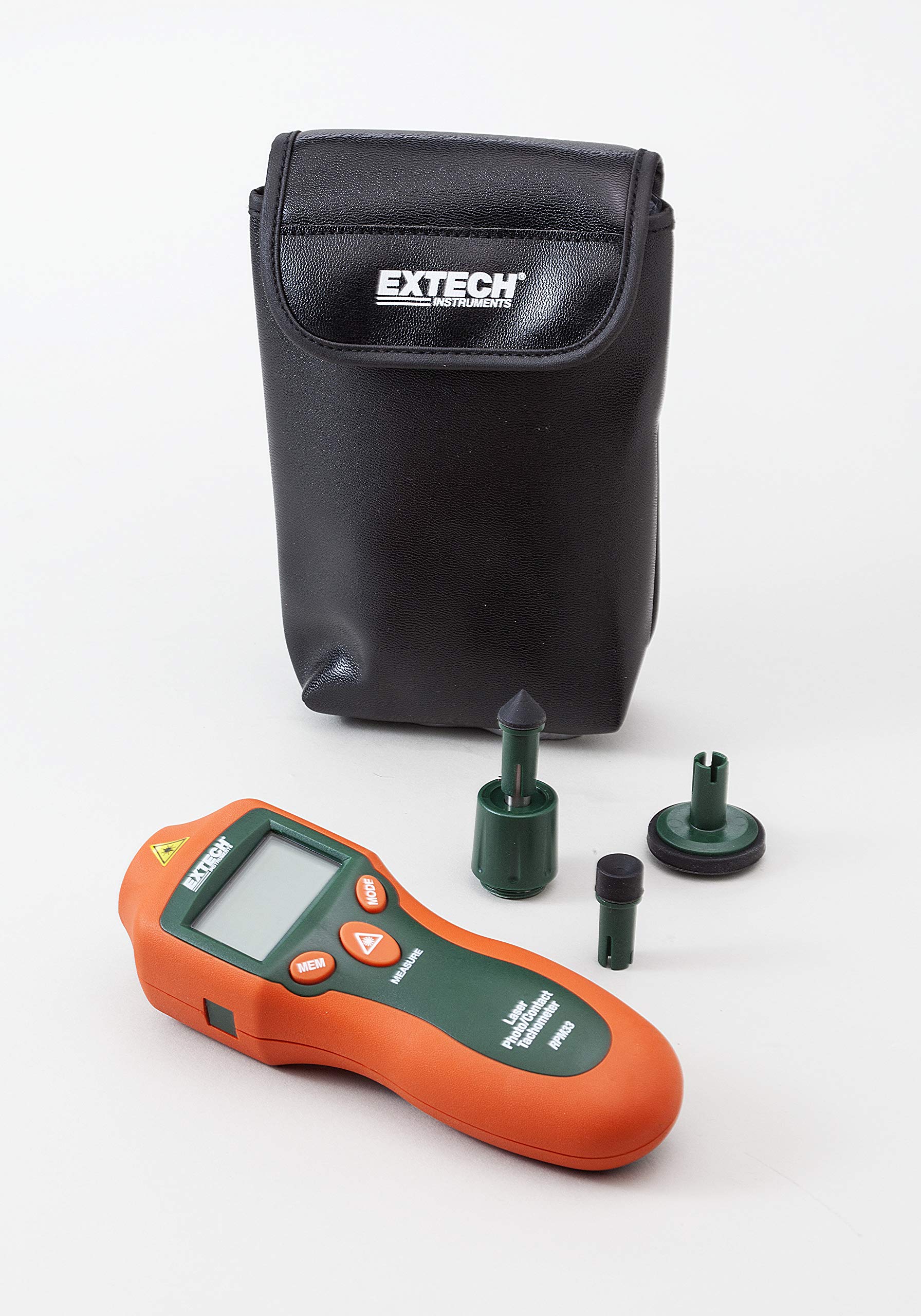 Extech RPM33 Digital Tachometer - Contact & Laser Non-Contact RPM Meter with LCD Display | Perfect for Industrial Machinery, Automotive Engines, and HVAC Equipment Maintenance