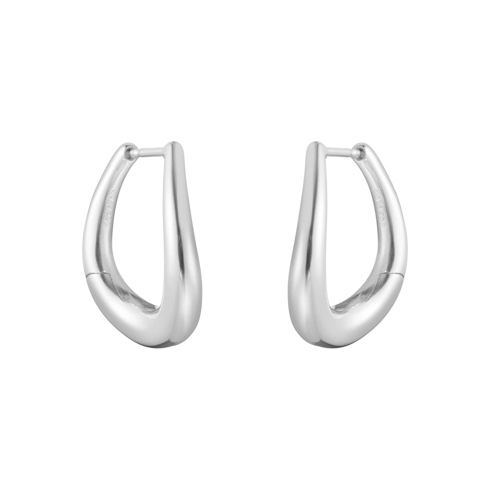 Georg Jensen OFFSPRING Sterling Silver Hoop Earrings - Medium Size 20001003 | Elegant Jewelry for Women, Perfect for Everyday Wear & Special Occasions