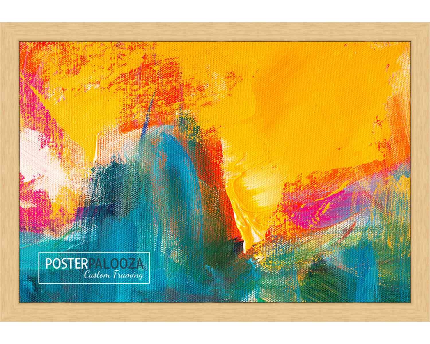 32x40 Modern Minimalist Natural Wood Picture Frame - Solid Wood Poster Frame with UV Acrylic, Foam Board Backing & Hanging Hardware - Perfect for Wall Art, Home Decor, Office Display and Photo Gallery