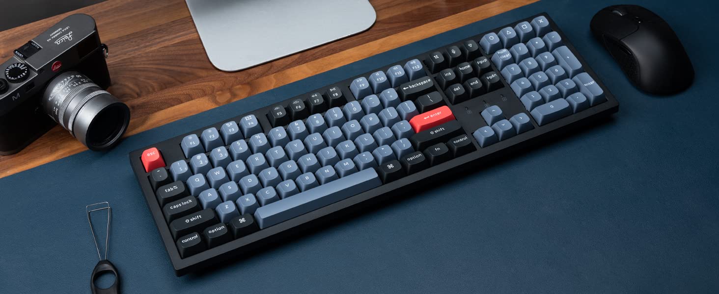 Keychron K10 Pro Wireless Mechanical Keyboard - 108 Keys, Hot-Swappable, Bluetooth/Wired for Mac/Windows/Linux - Gaming & Office Use