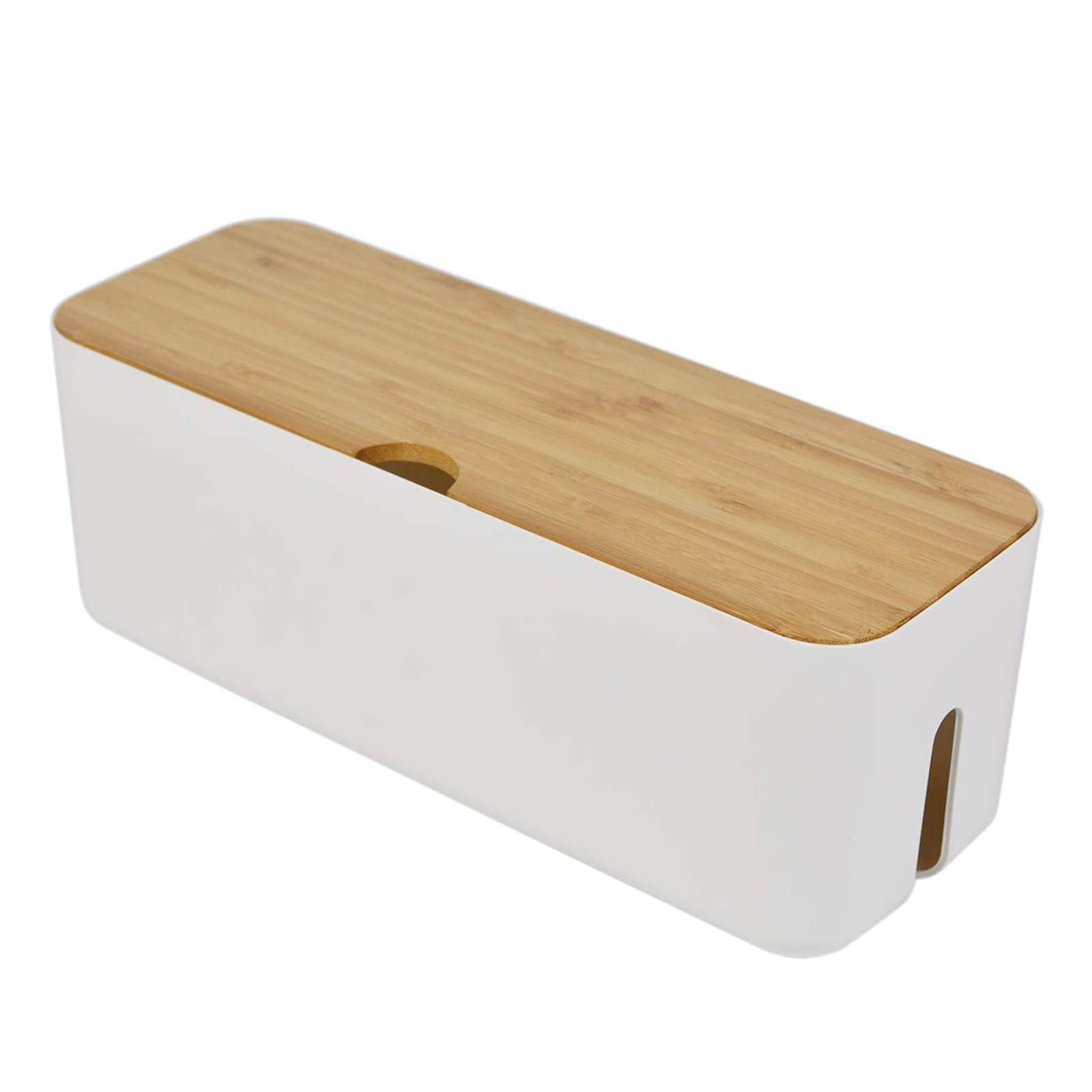 Cable Storage Box - Power Strip Organizer with Dustproof Cover, Cord Management Box for Chargers & Wires | Perfect for Home, Office & Travel Use