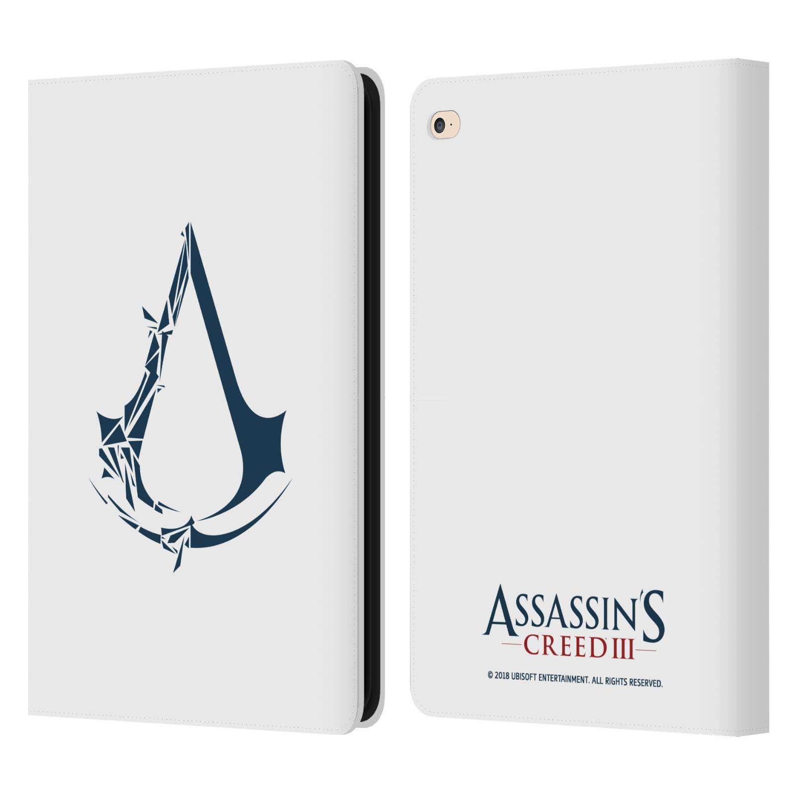 Officially Licensed Assassin's Creed Geometric III Leather Book Wallet Case for Apple iPad Air 2 (2014) - Protective Cover with Stylish Design for Gaming Fans & Travel Use