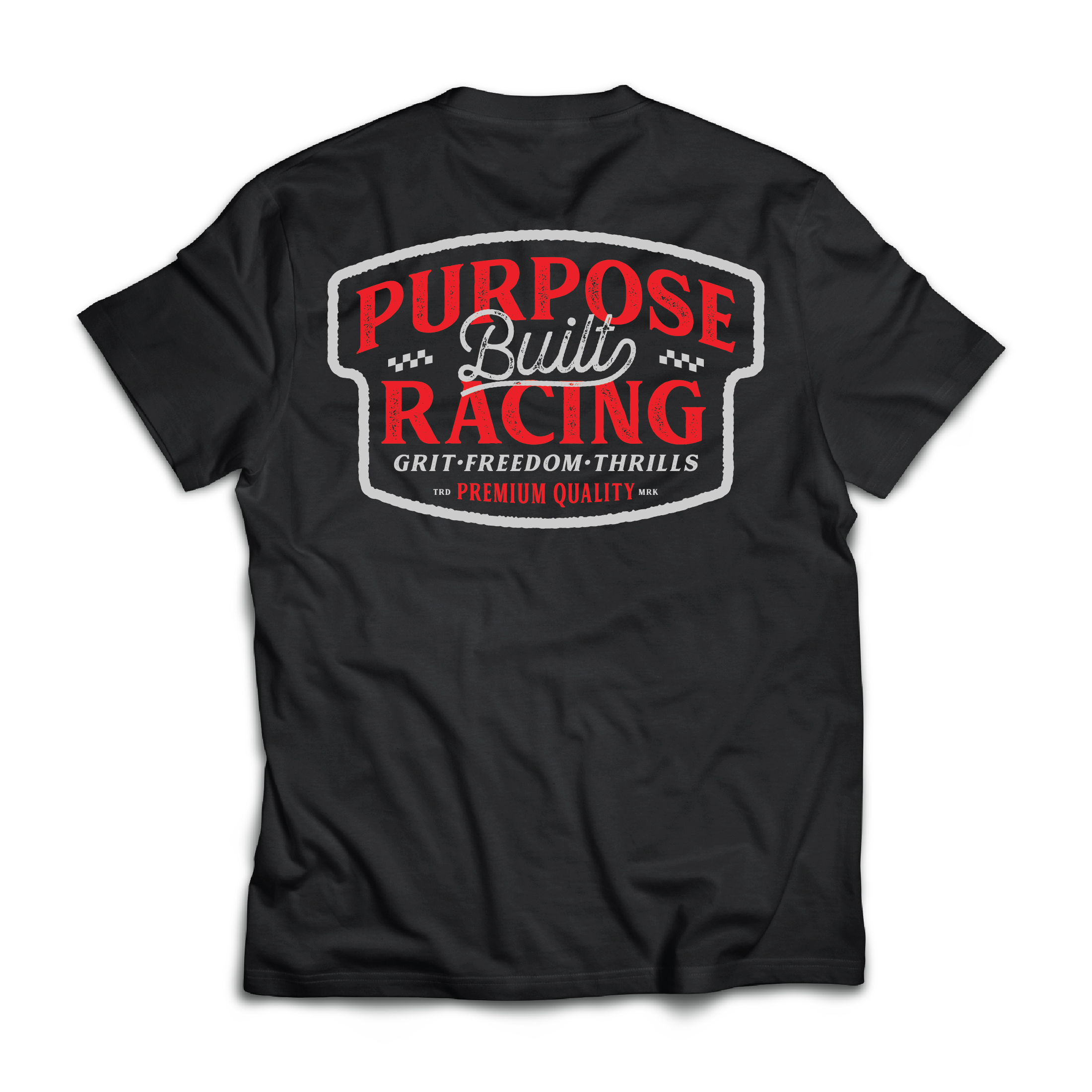 Youth Grit Freedom & Thrills T-Shirt for Men - Black Casual Tee for Streetwear, Gym, and Everyday Outfits