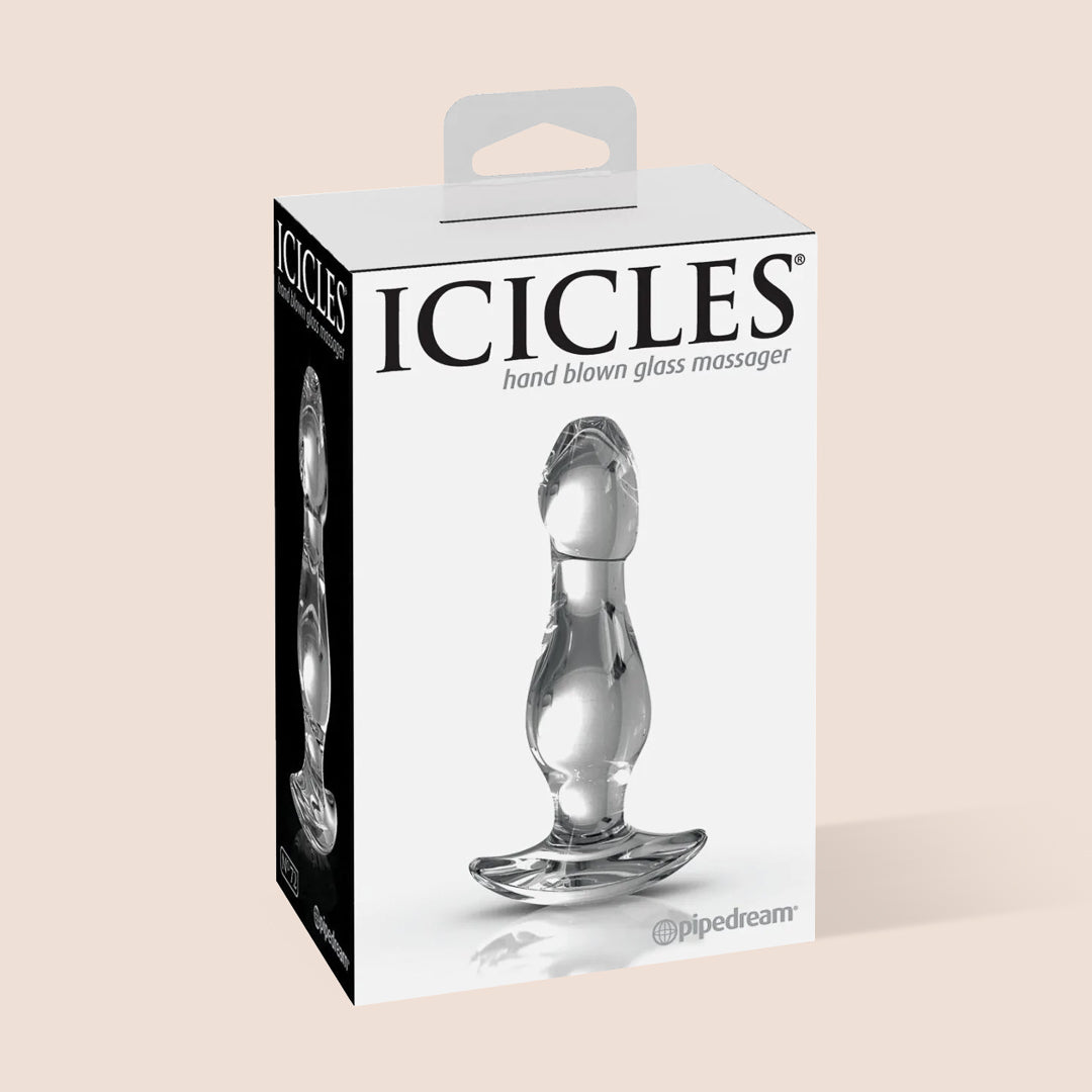Icicles No. 72 Glass Plug - Premium Handmade Glass Jewelry for Body Piercing & Stretching - Perfect for Ear Gauges, Septum, and Lip Rings - Ideal for Alternative Fashion & Punk Style Accessories